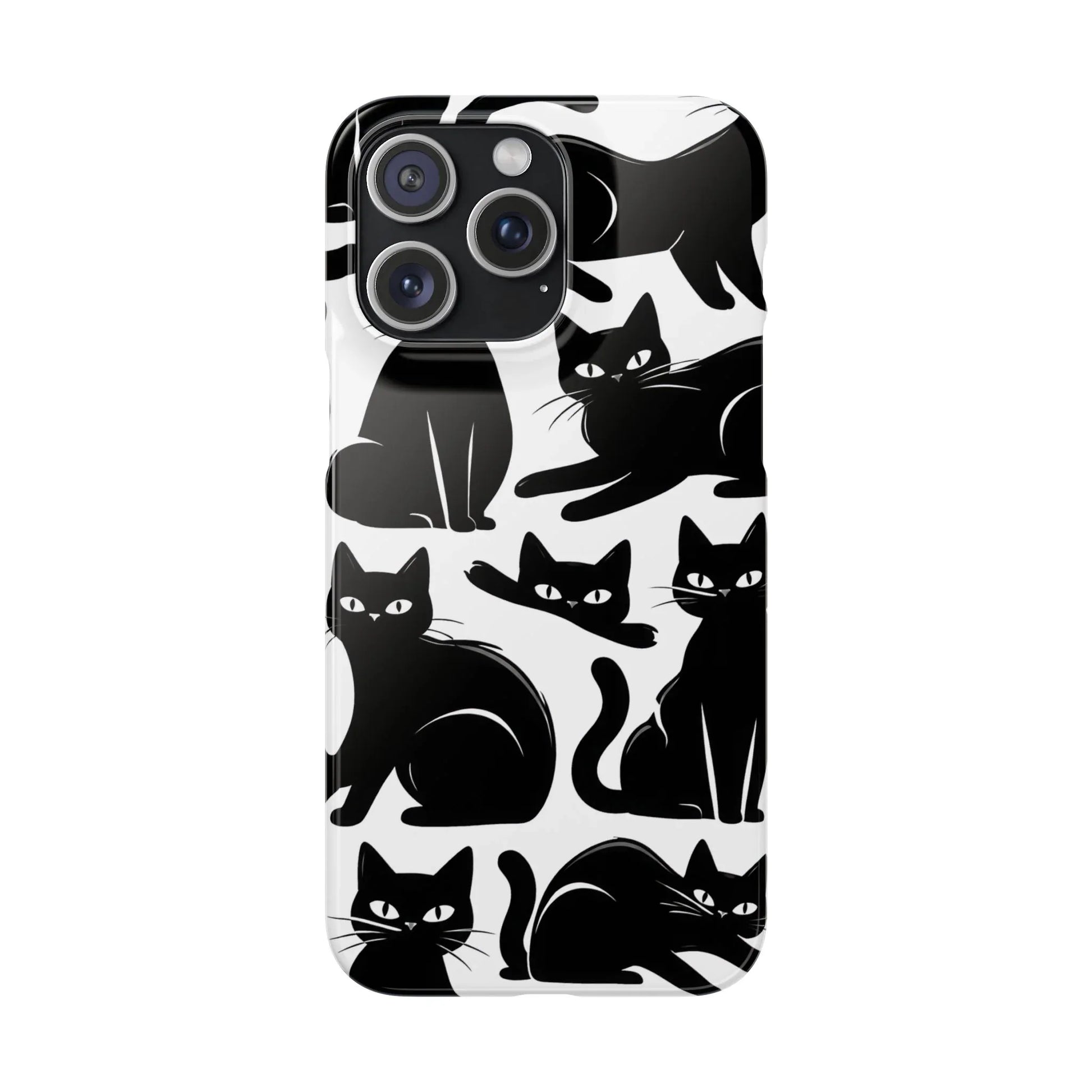 Black Cats Phone Case for iPhone 11-17 and Galaxy S20-S25 - KARARMDESIGN