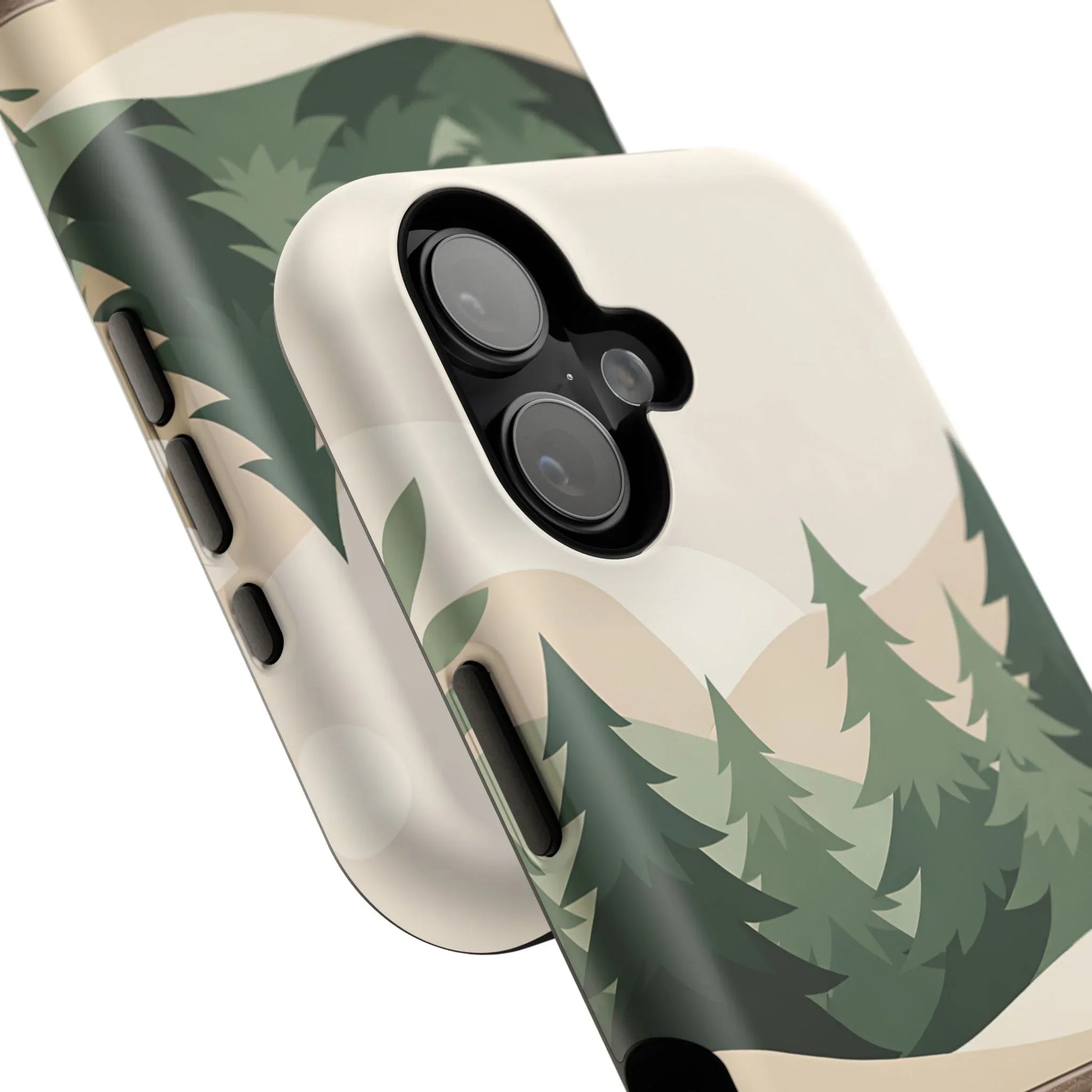 Forest Leather Phone Case for iPhone 11-17 and Galaxy S21-S25 - KARARMDESIGN