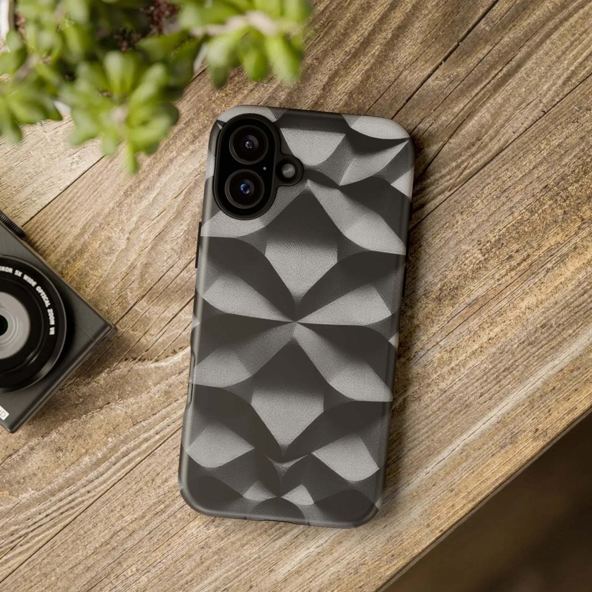3D Geometric Phone Case for iPhone 8–17 - KARARMDESIGN