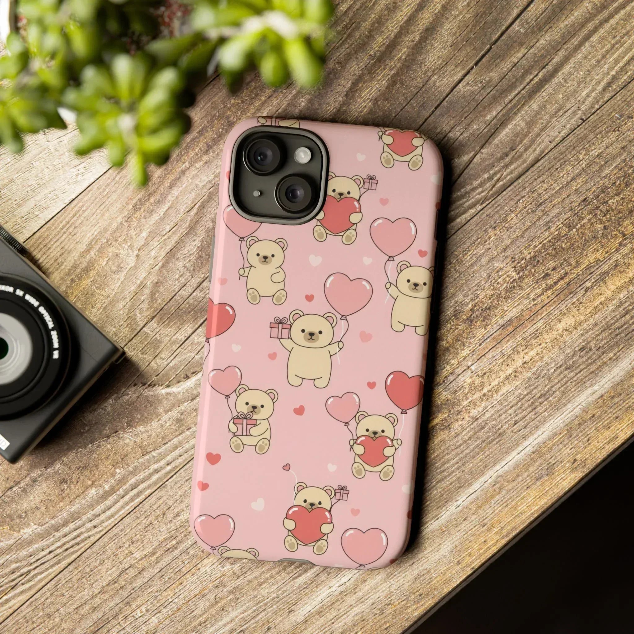 Teddy's Valentine Parade Phone Case for iPhone 11-17 and Galaxy S21-S25 - KARARMDESIGN