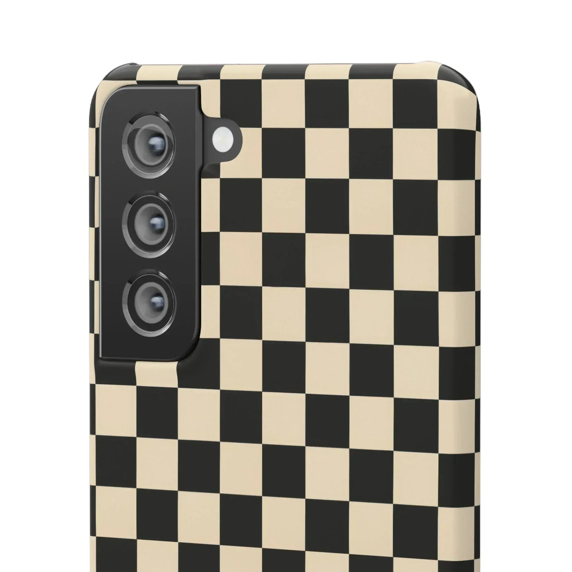 Stylish Matte Checker Phone Case for iPhone 11-17 and Galaxy S20-S25 - KARARMDESIGN
