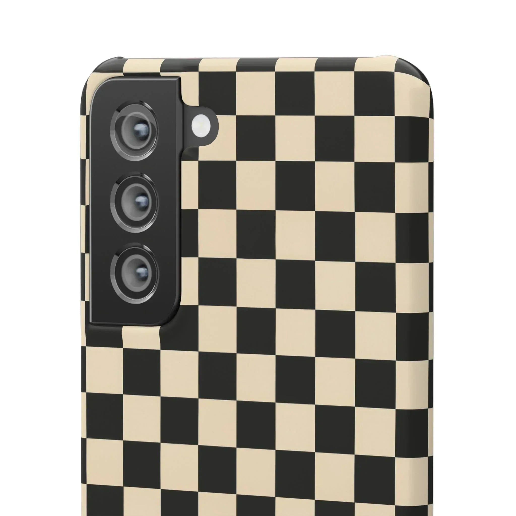 Stylish Matte Checker Phone Case for iPhone 11-17 and Galaxy S20-S25 - KARARMDESIGN