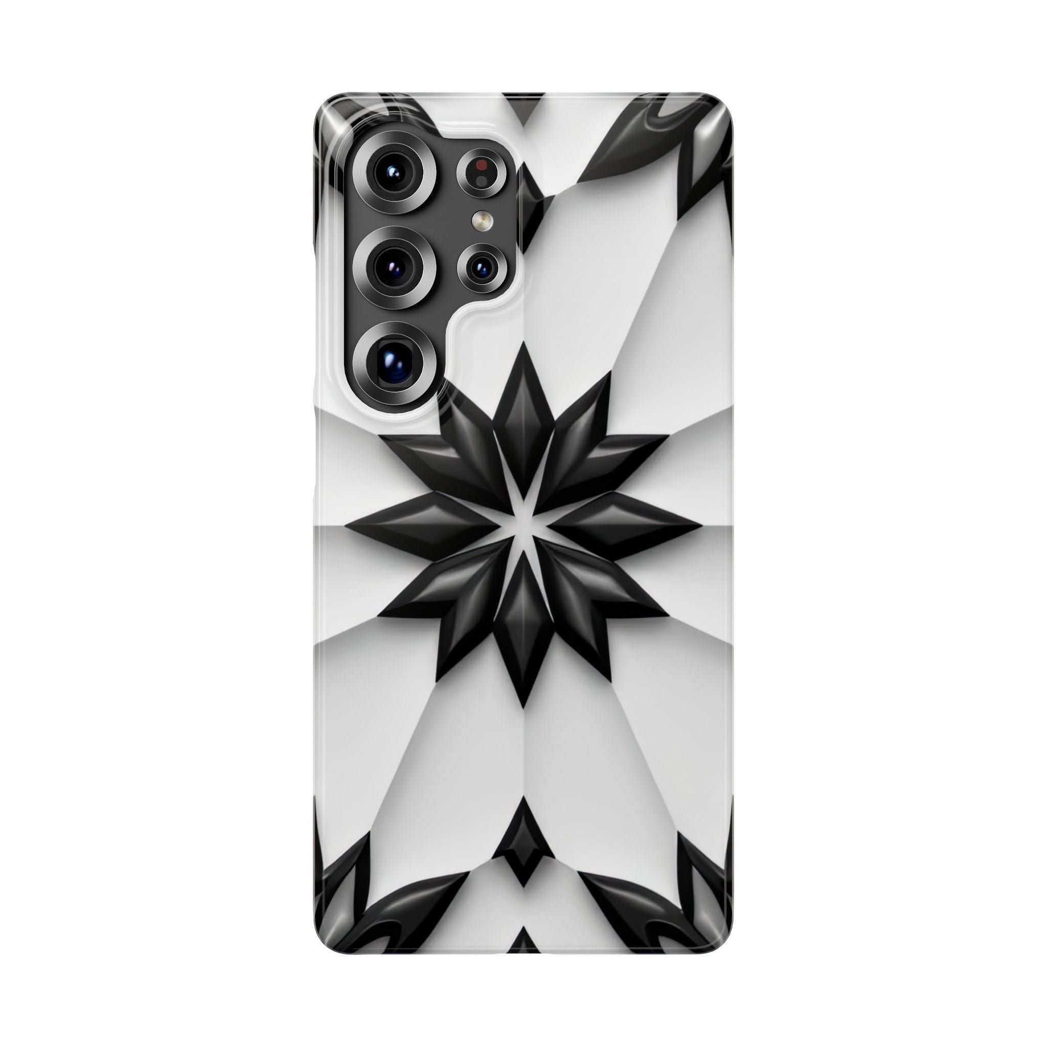 Black & White Geometric Snap Case for iPhone & Samsung Galaxy