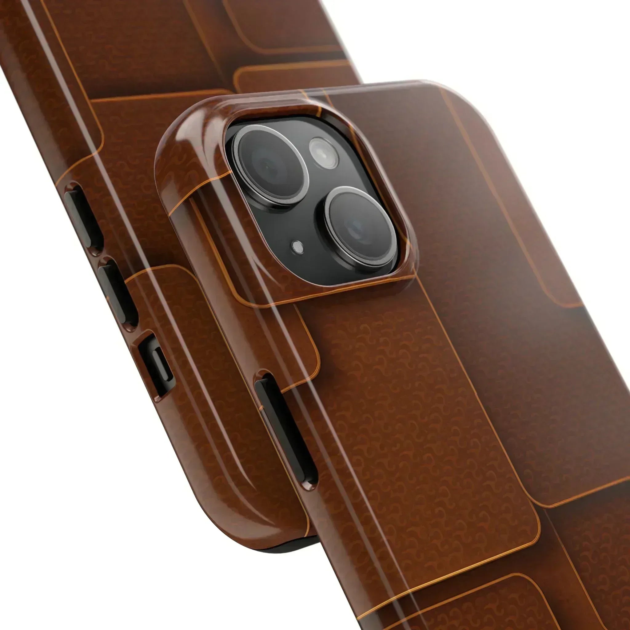 Textured Brown Phone Case for iPhone 7-16 and Samsung Galaxy S21-S24 - KARARMDESIGN