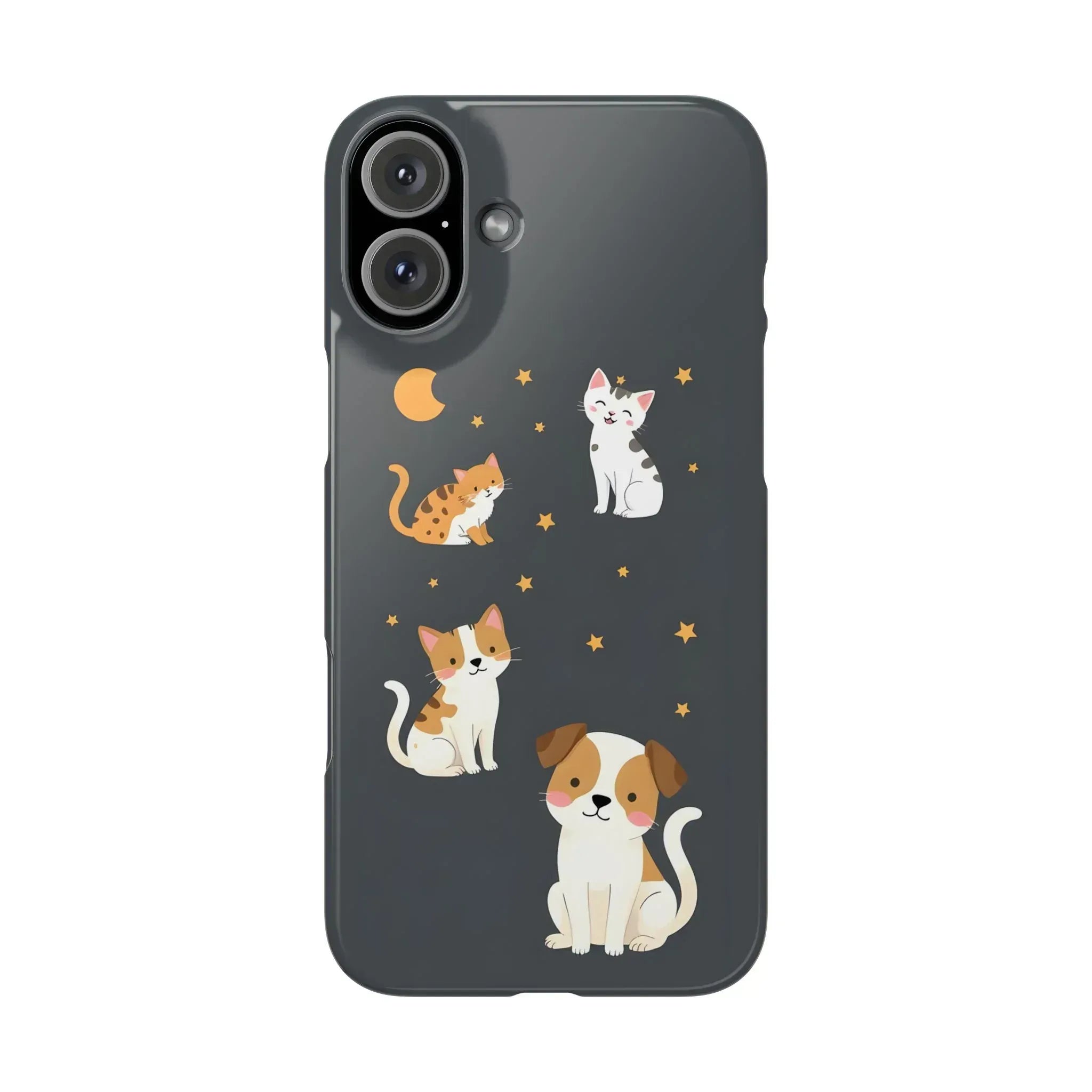 Cute Cat and Dog Phone Case for iPhone 11-17 - KARARMDESIGN