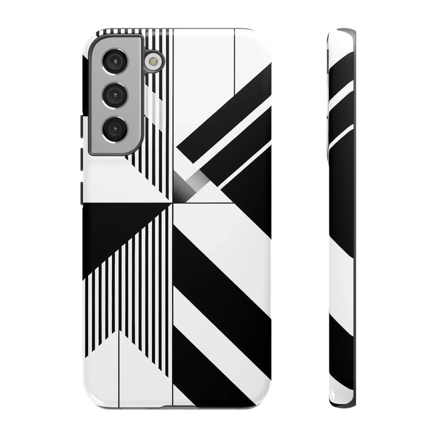 Monochrome Tough Phone Case for iPhone 11-16 and Samsung Galaxy S10–S25 Models - KarArmDesign