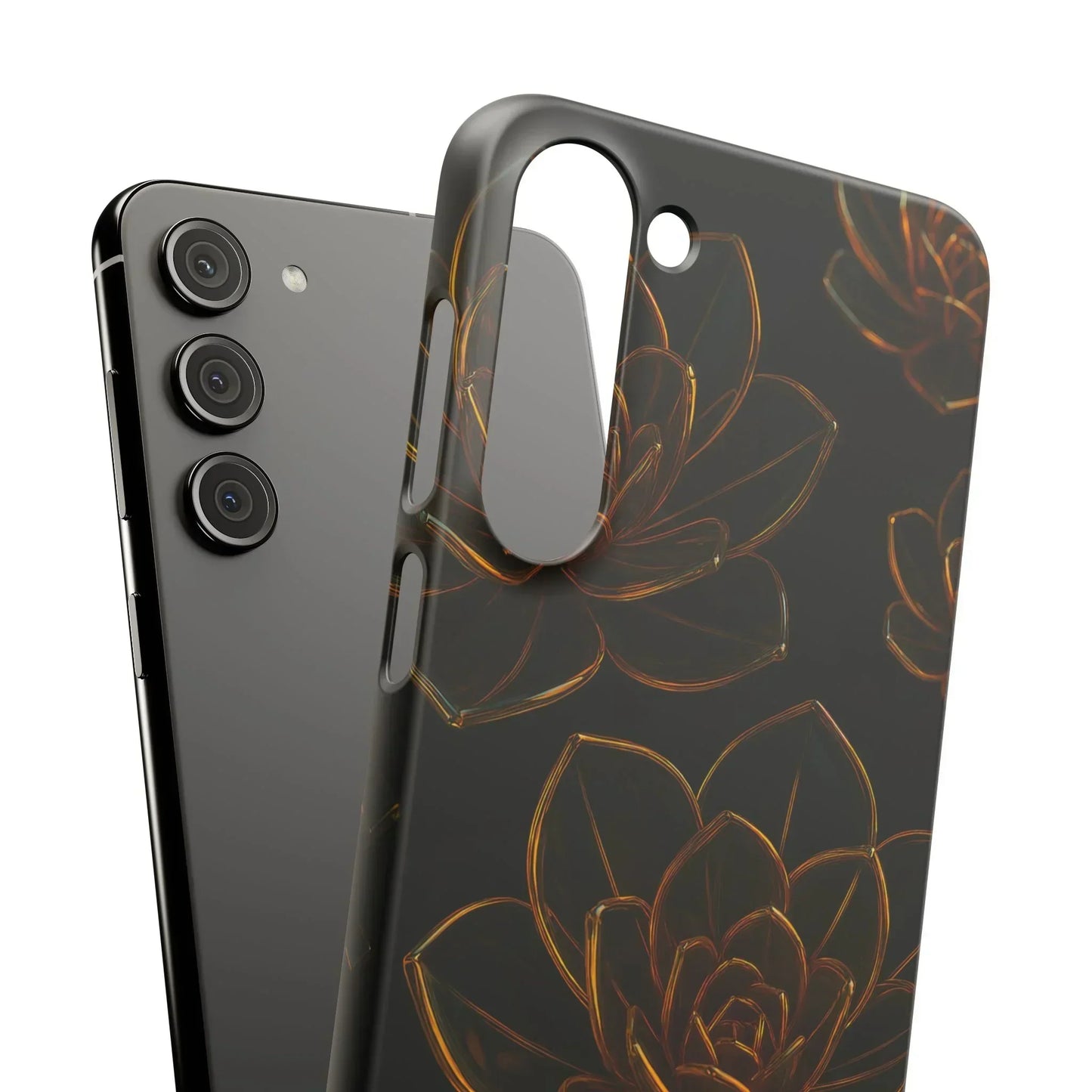 Glass Flower Phone Case for iPhone 7-16 and Galaxy S10-S24 Models