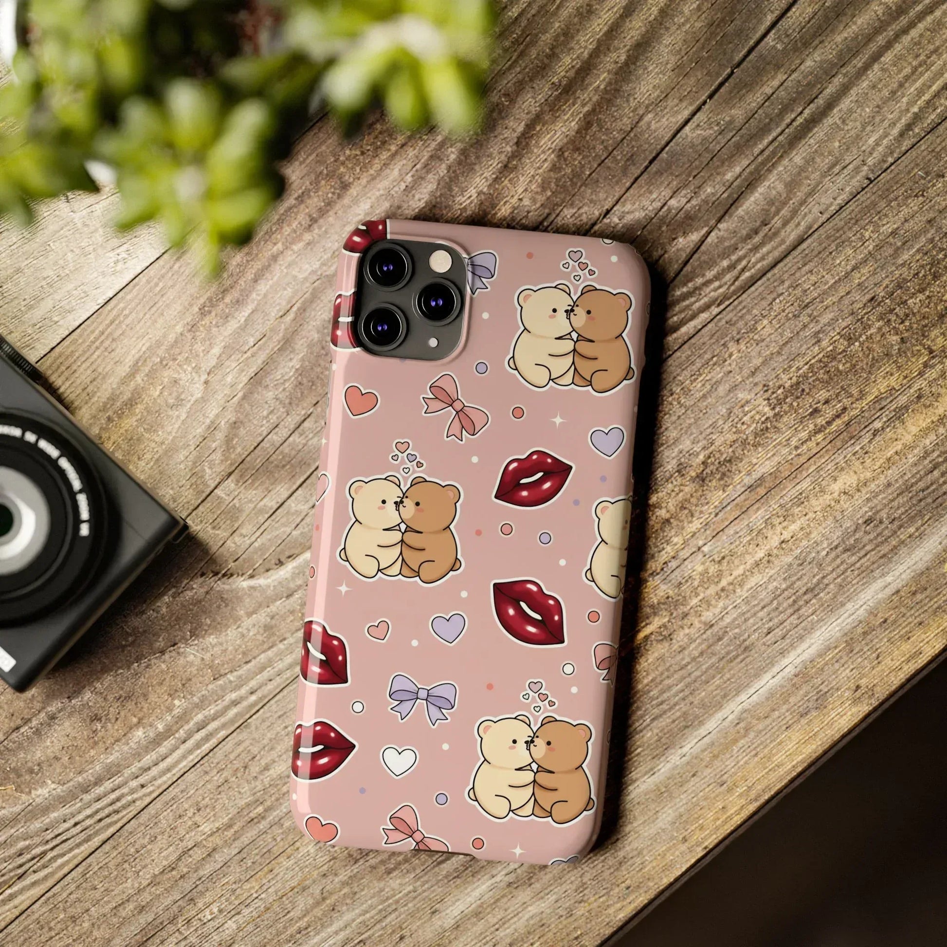 Bear Hug Bliss Phone Case for iPhone 11-17 - KARARMDESIGN