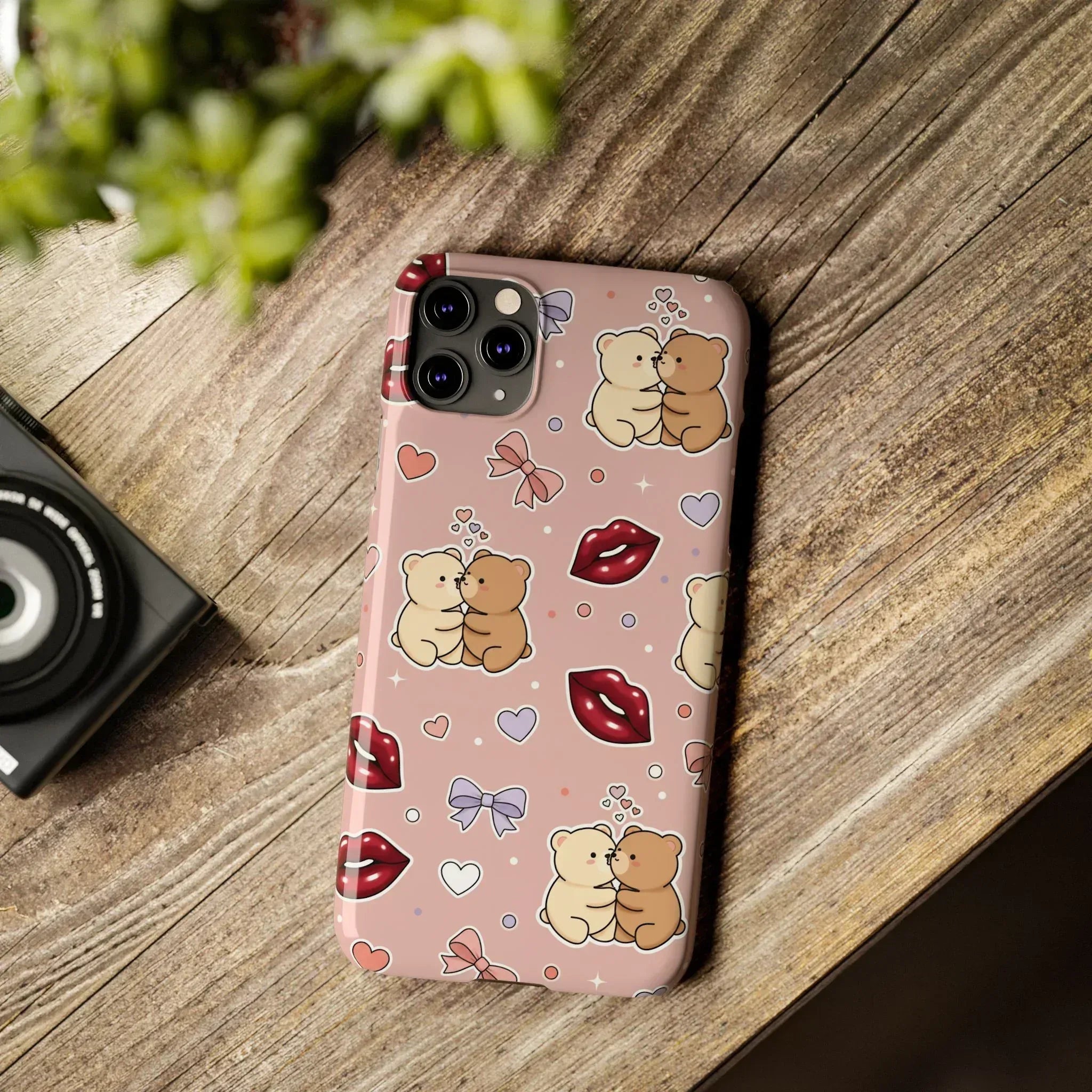 Bear Hug Bliss Phone Case for iPhone 11-17 - KARARMDESIGN