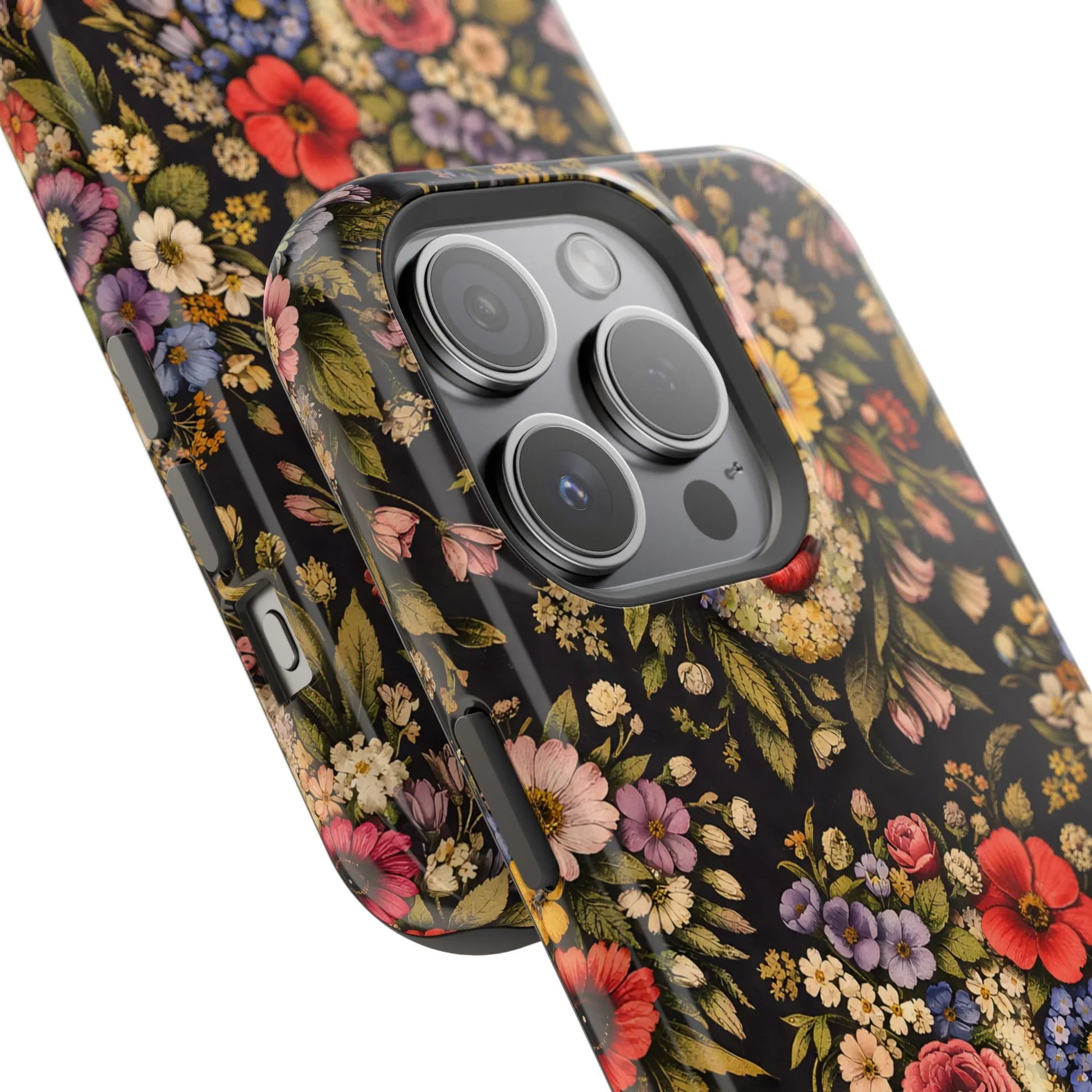 Vintage Flower Face Phone Case for iPhone 13-17 - KARARMDESIGN
