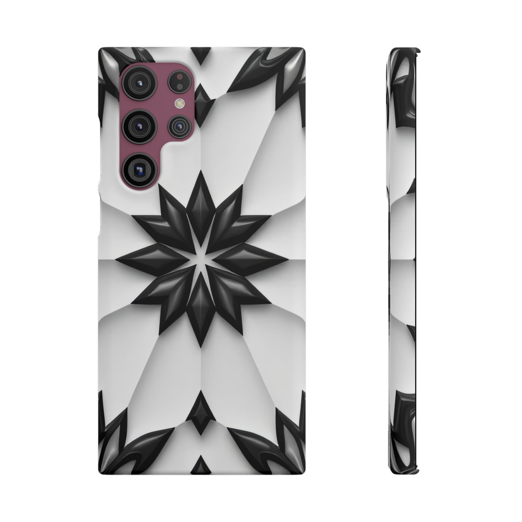 Black & White Geometric Snap Case for iPhone & Samsung Galaxy