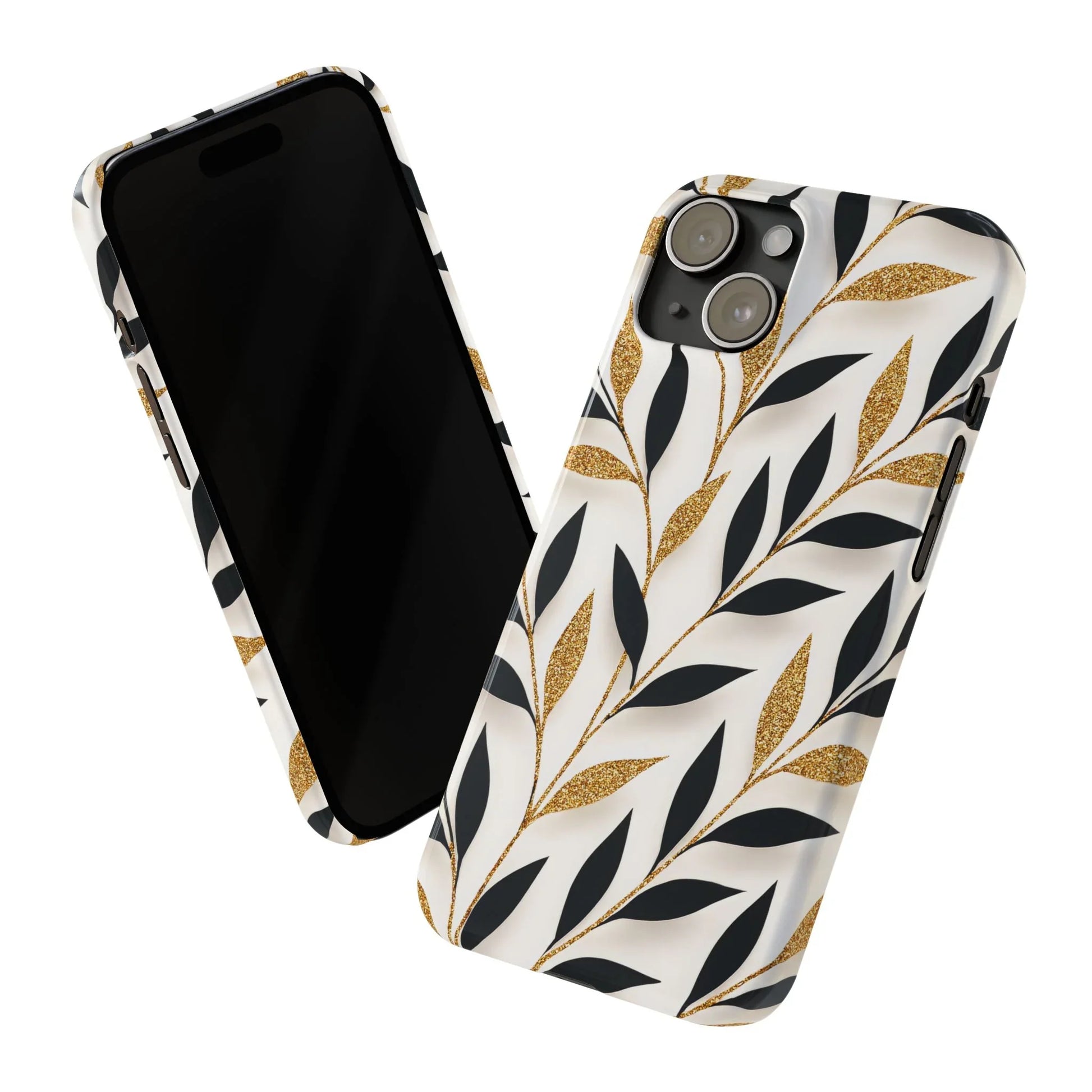Botanical Gold Leaf Phone Case for iPhone 7-16 Models - KarArmDesign