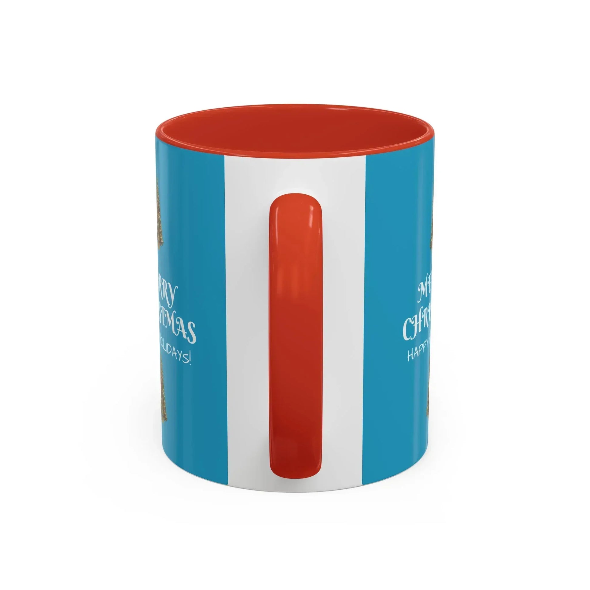 Merry Christmas and Happy Holidays Mug - Accent Coffee Mug (11, 15oz) - KARARMDESIGN