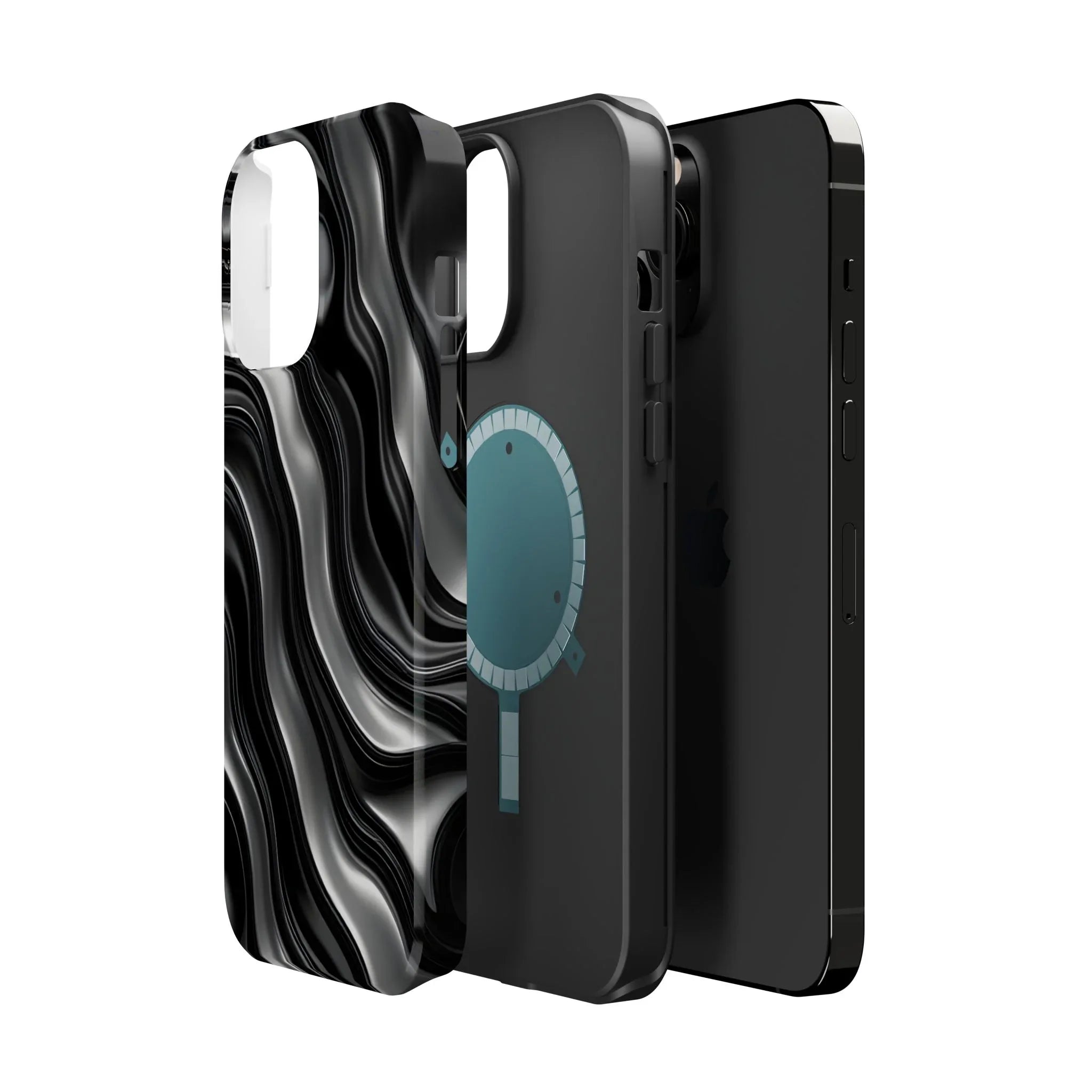 Wavy Illusion Marble Phone Case for iPhone 13-17 - KARARMDESIGN