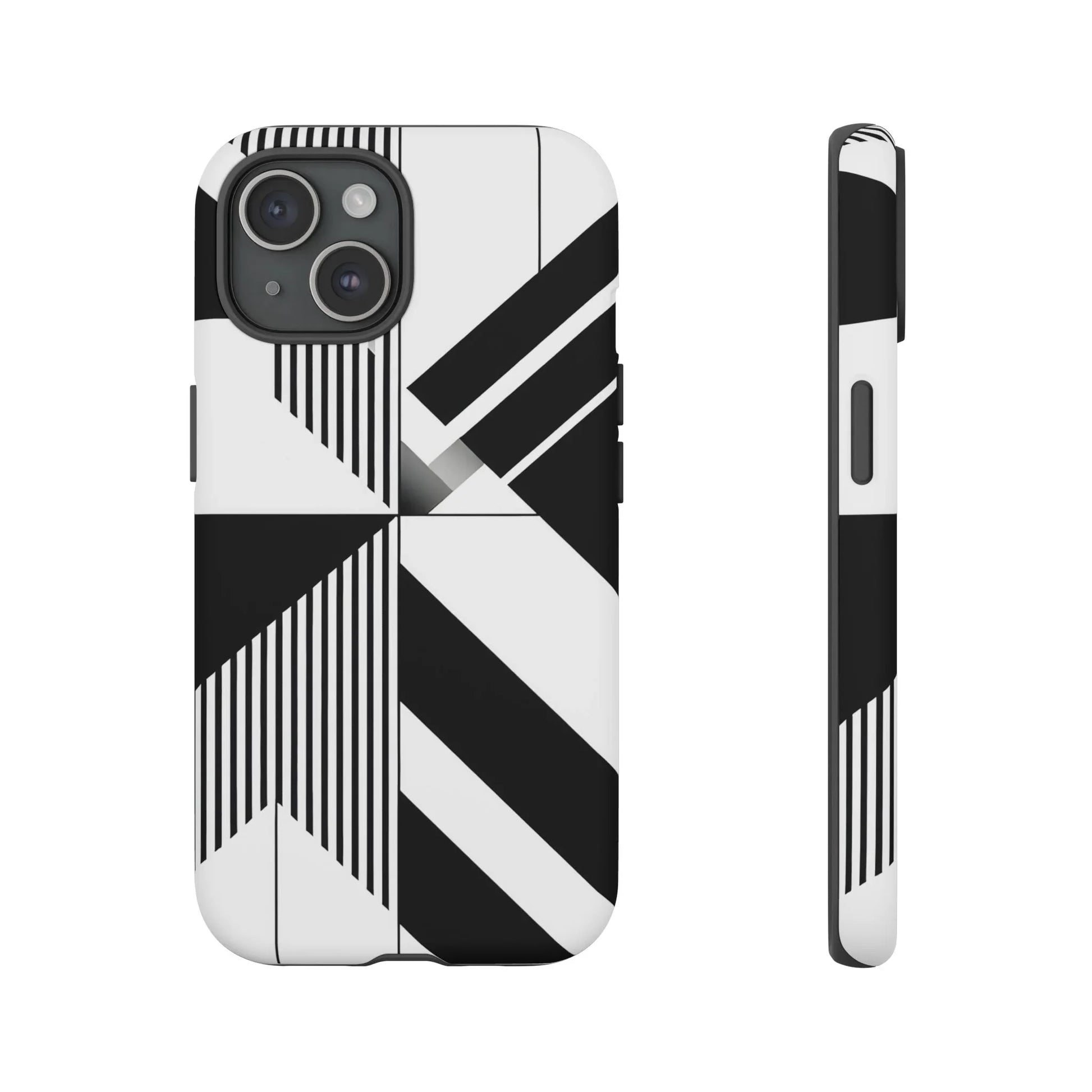 Monochrome Tough Phone Case for iPhone 11-16 and Galaxy S20–S25 - KARARMDESIGN