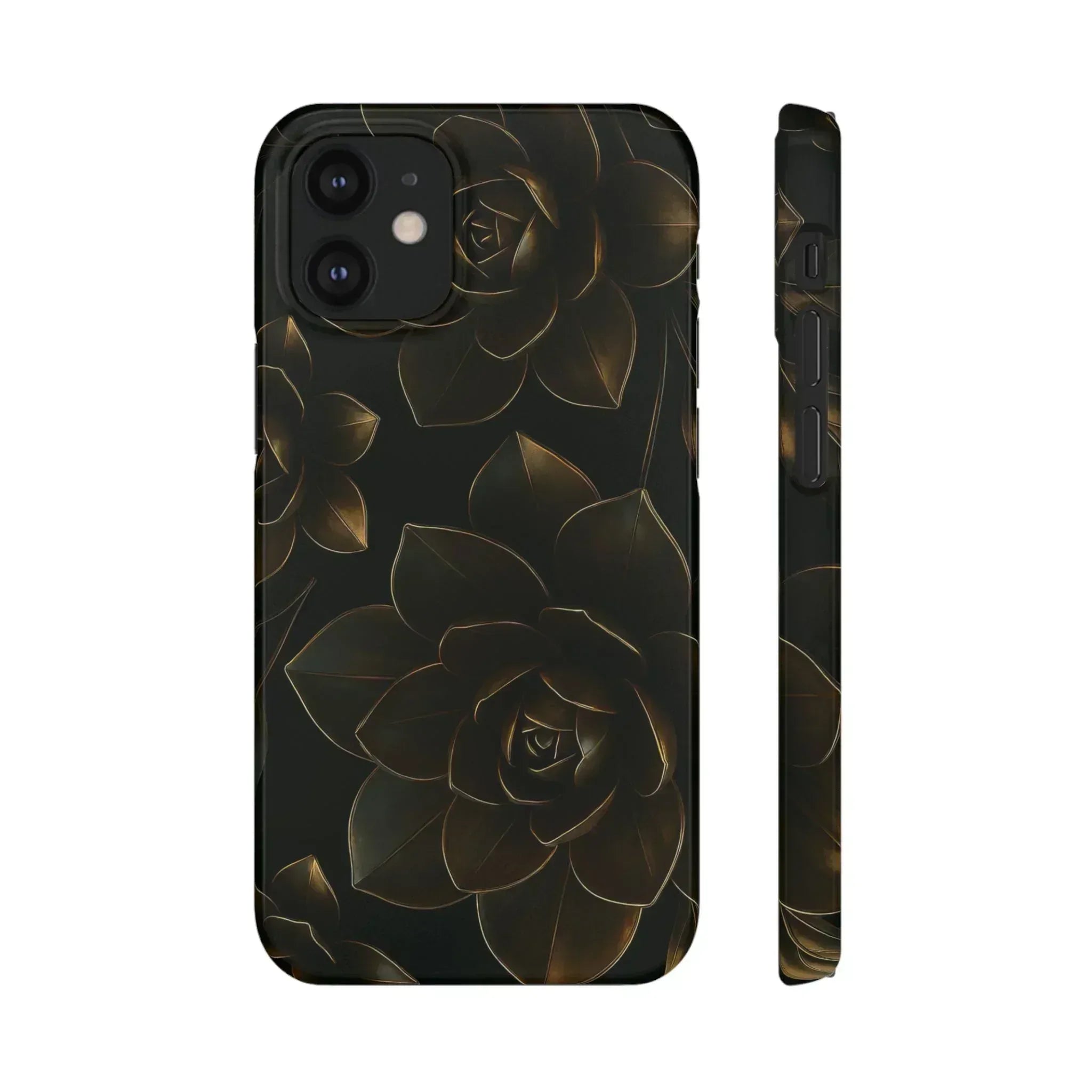 Metal Flower Phone Case for iPhone 8-16 and Galaxy S20-S24 - KARARMDESIGN