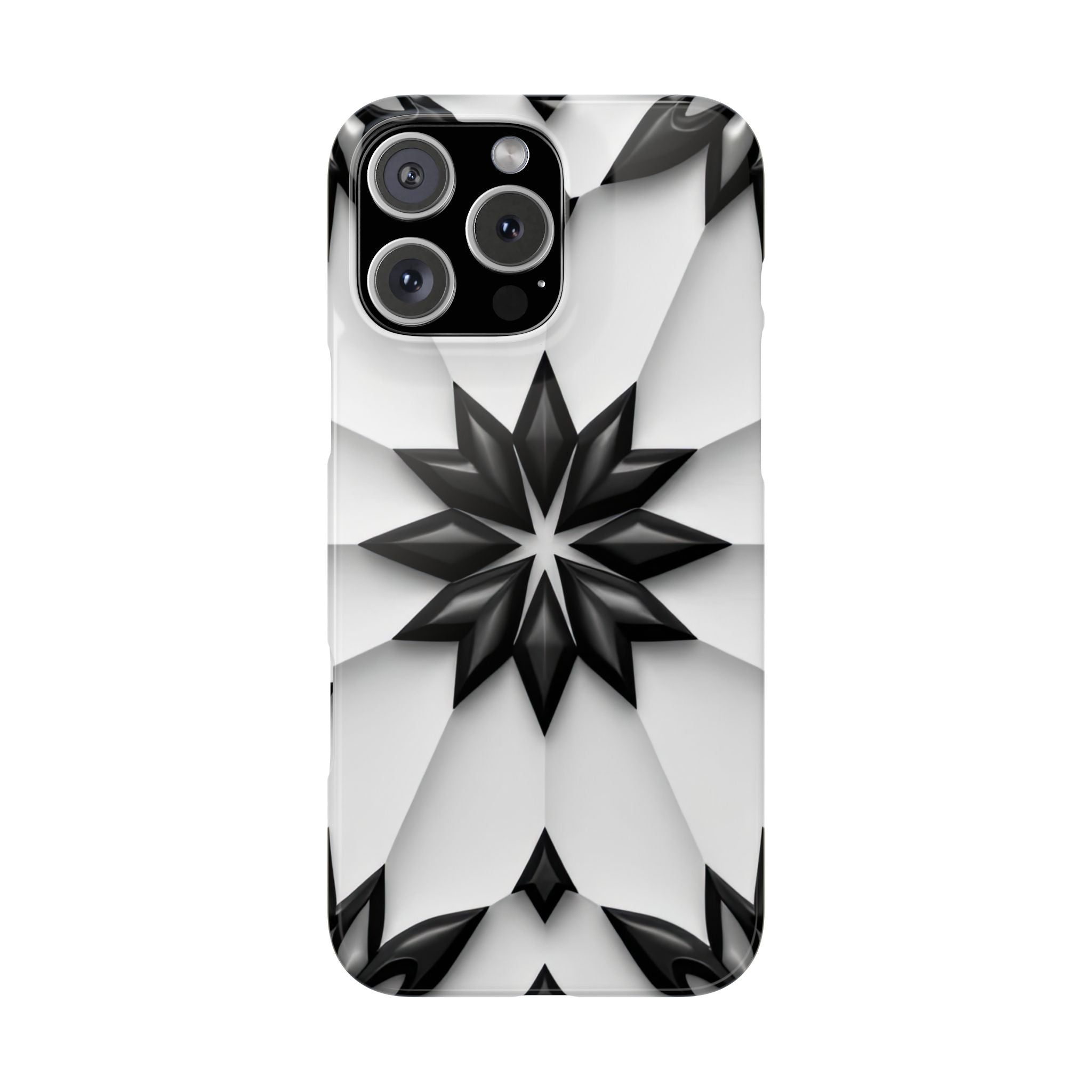 Black & White Geometric Snap Case for iPhone & Samsung Galaxy