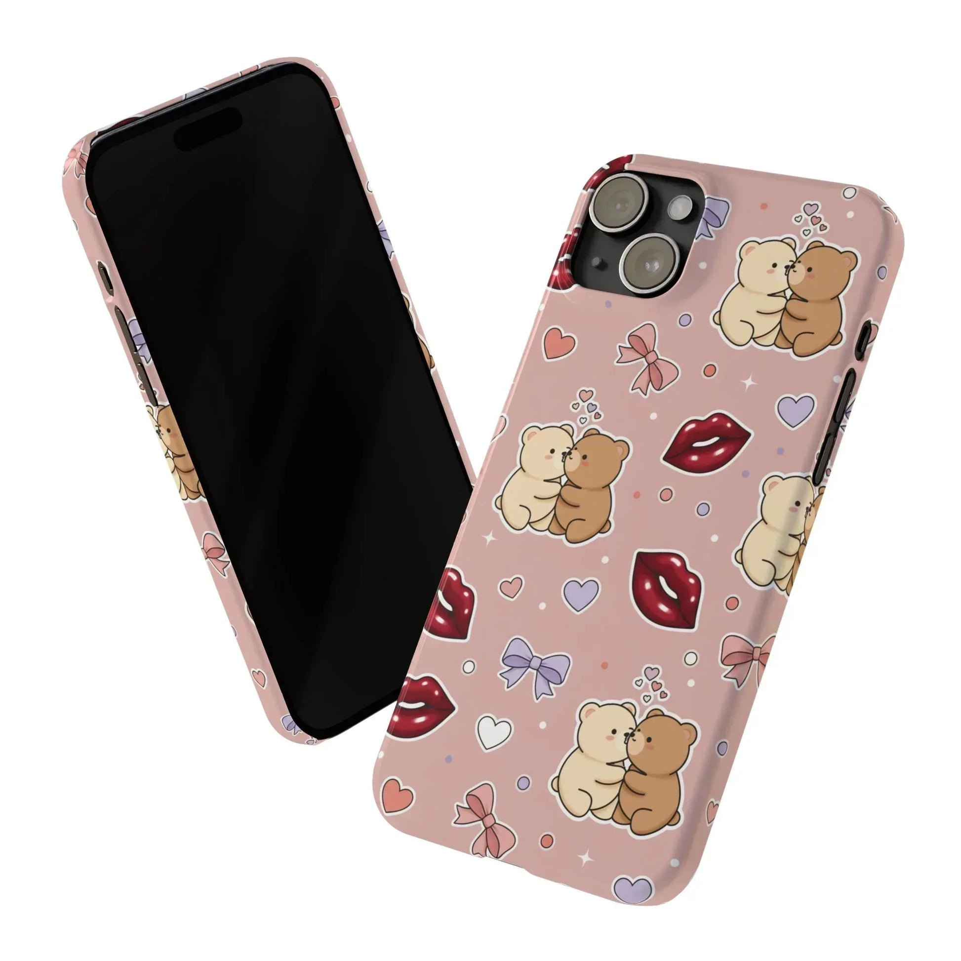 Bear Hug Bliss Phone Case for iPhone 11-17 - KARARMDESIGN