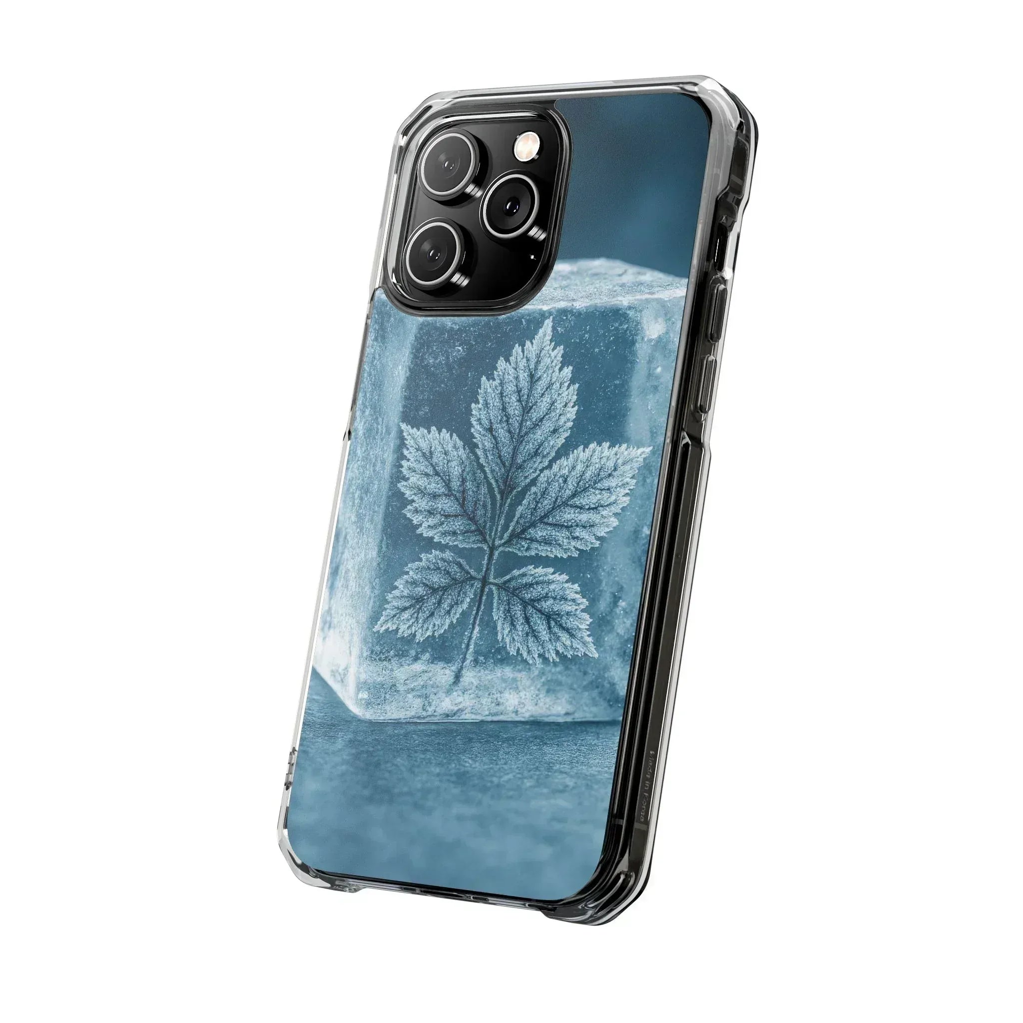Frozen Leaf Inside Ice Cube - Phone Case for iPhone 14-16 - KARARMDESIGN