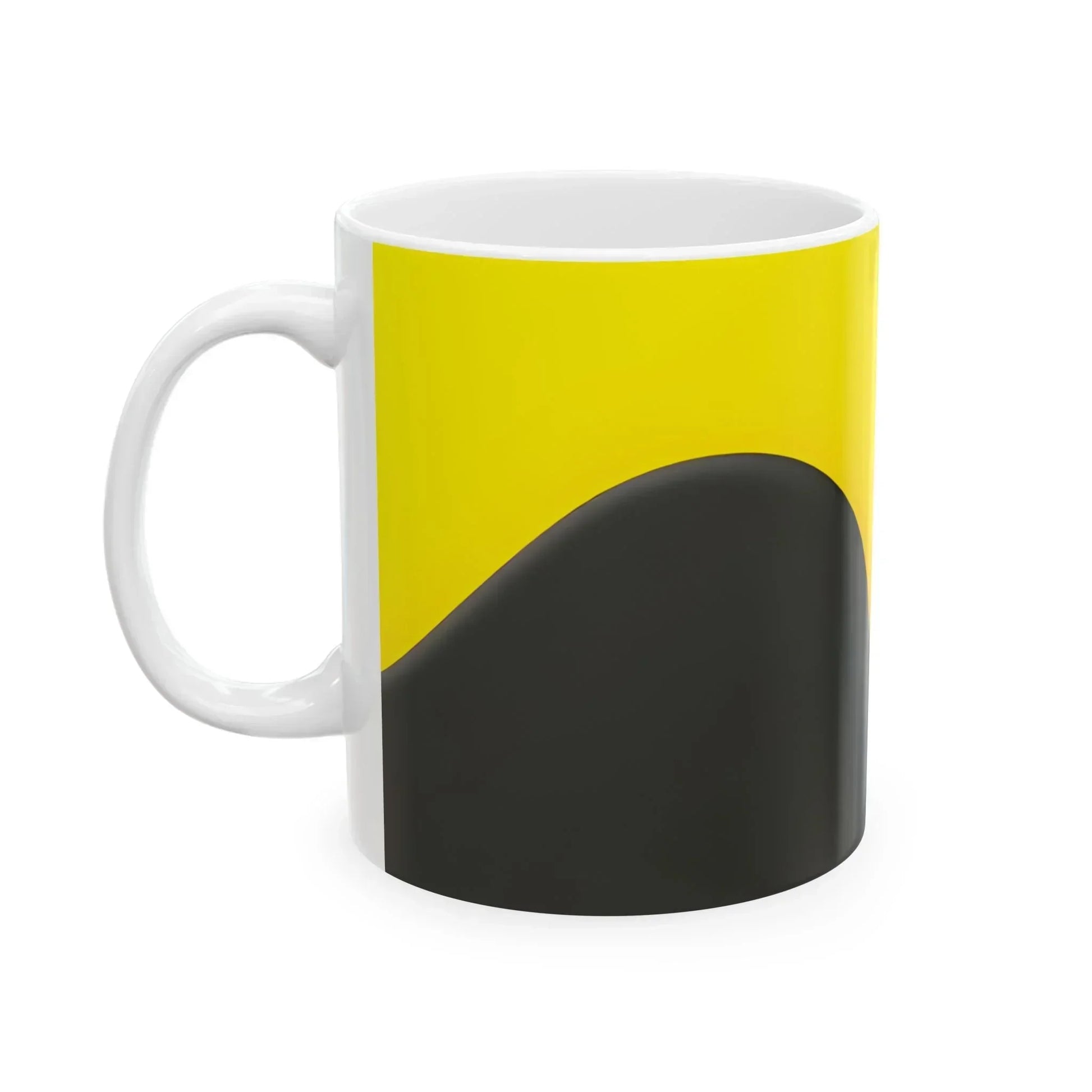 Black and Yellow Ceramic Mug - 11oz - KarArmDesign