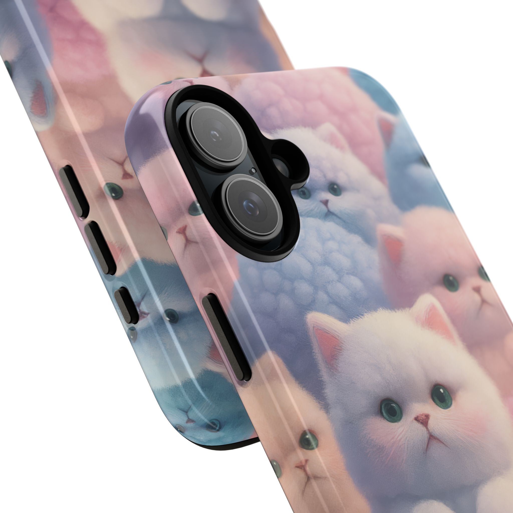 Pastel Kitten Phone Case for iPhone 8-17 and Samsung Galaxy S10-S25 Models - KARARMDESIGN