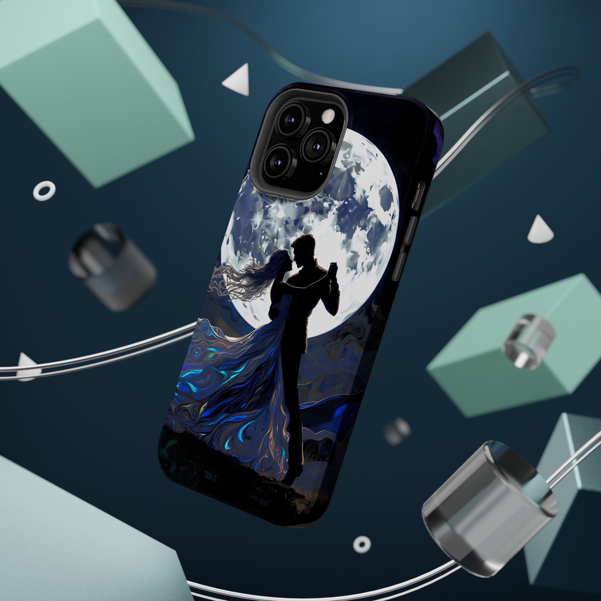 Romantic Moonlight Dance Magnetic Phone Case – iPhone 15–17 & Samsung Galaxy S26
