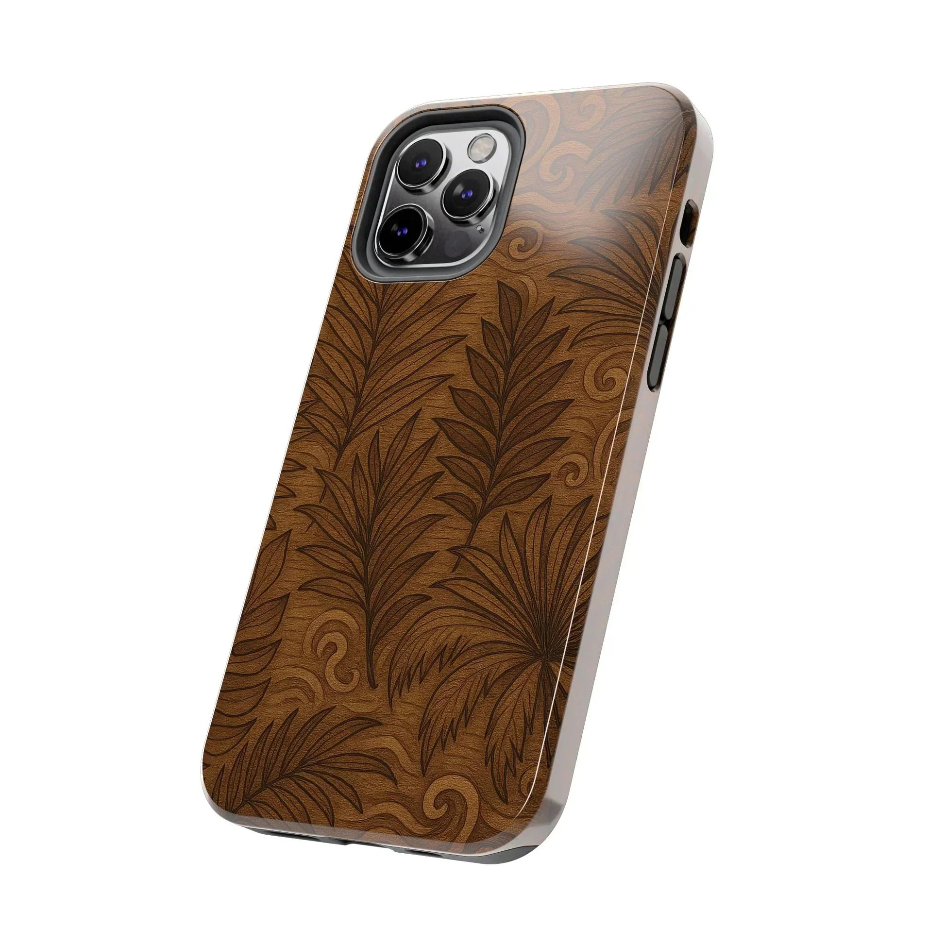 Wood Leaf Armor Phone Case for iPhone and Samsung Galaxy - KarArmDesign