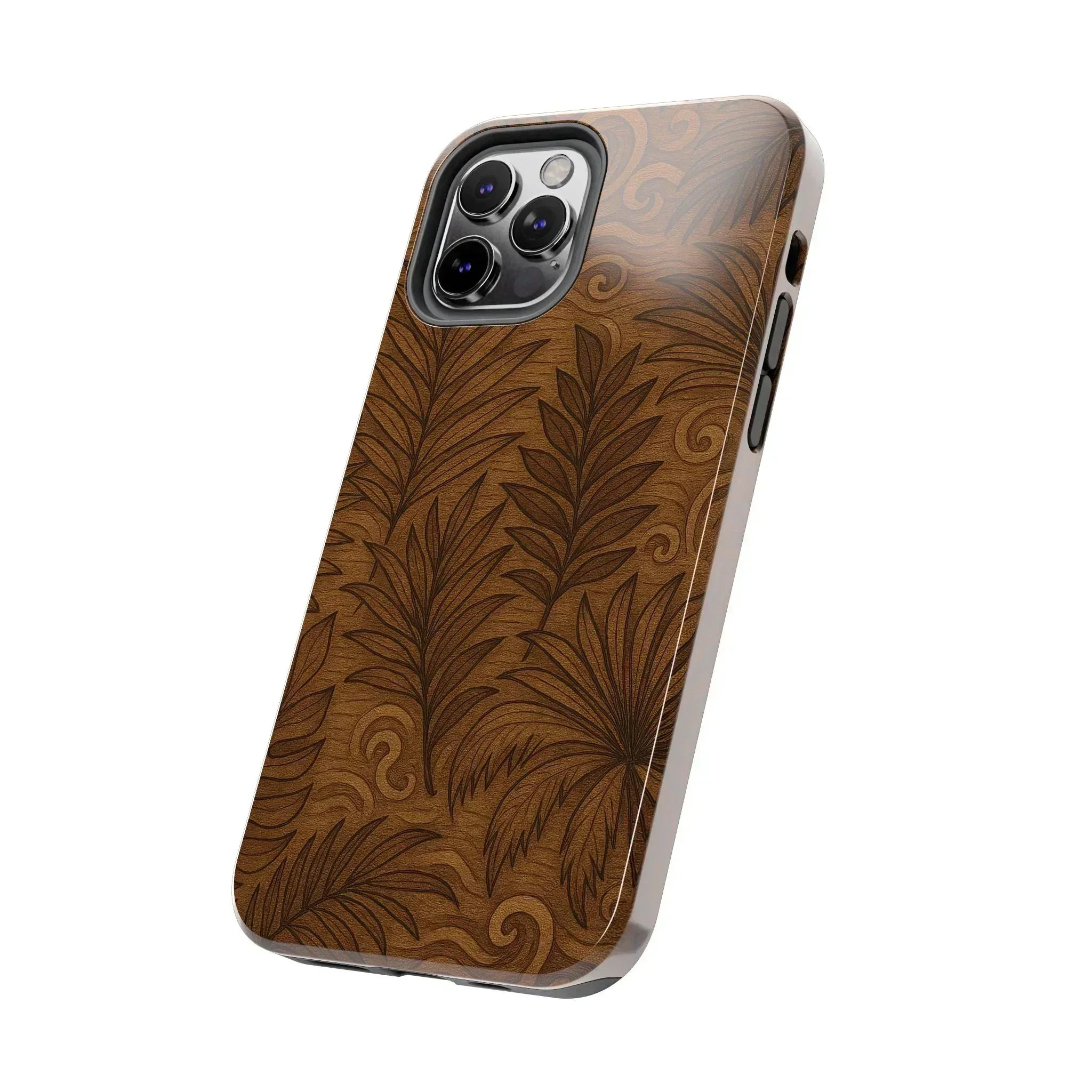 Wood Leaf Armor Phone Case for iPhone and Galaxy - KARARMDESIGN