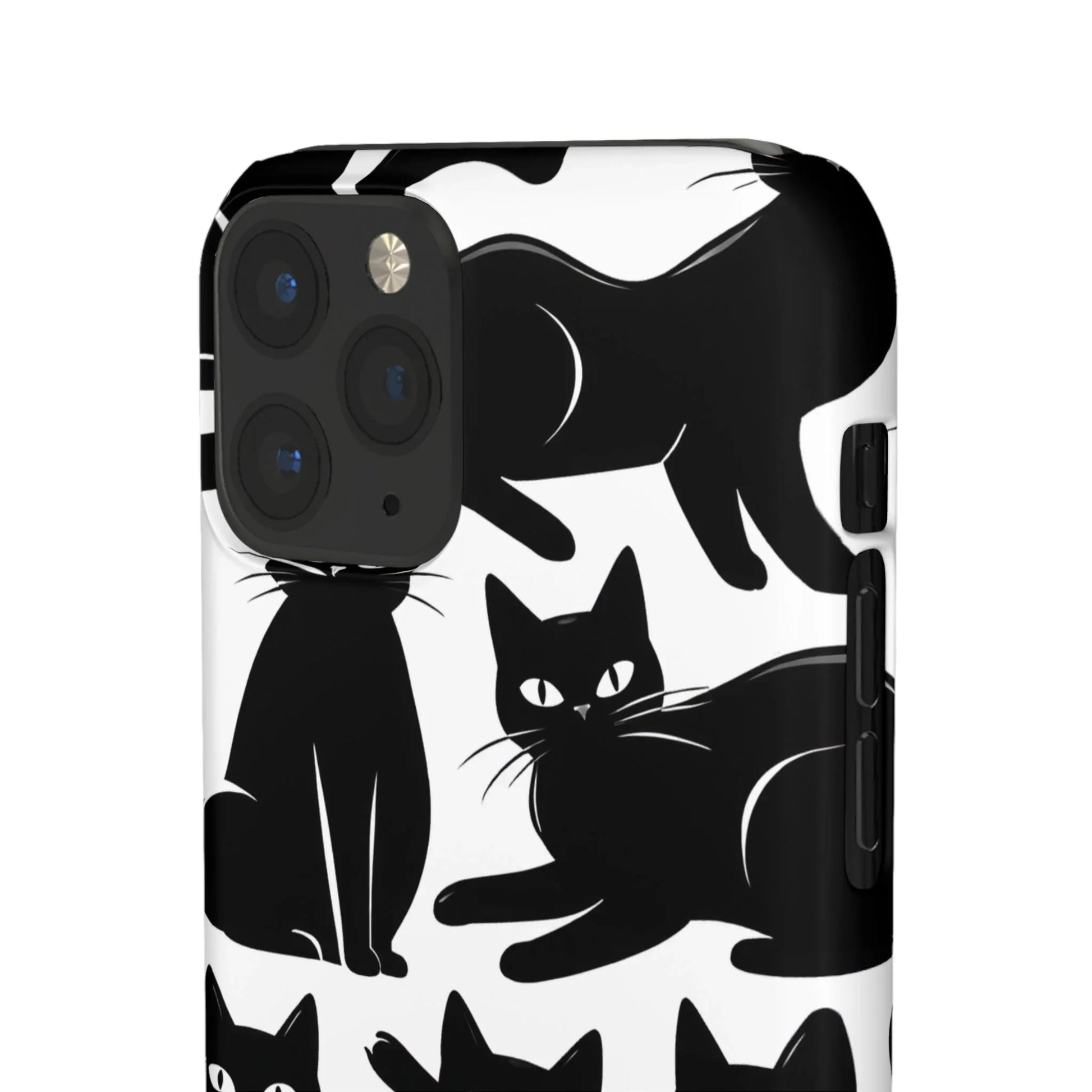 Black Cats Phone Case for iPhone 11-17 and Galaxy S20-S25 - KARARMDESIGN
