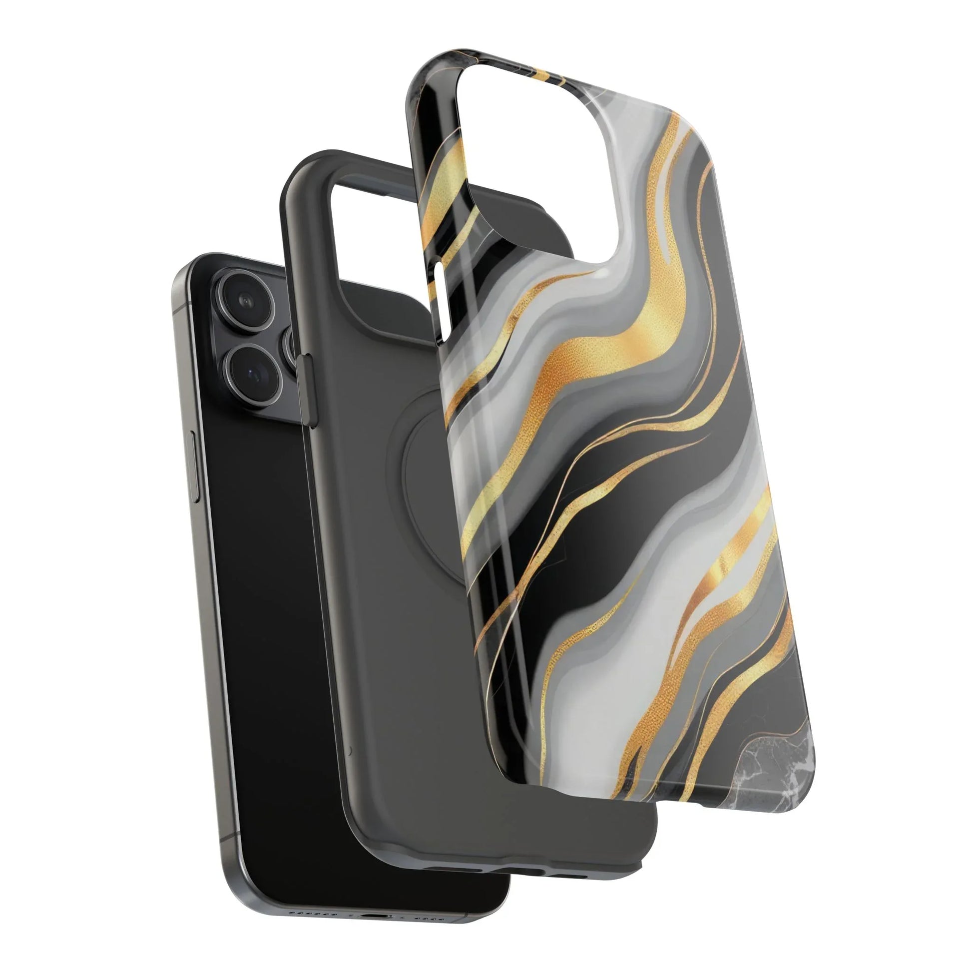 Modern Marble Flow Phone Case for iPhone 11-17 - KARARMDESIGN