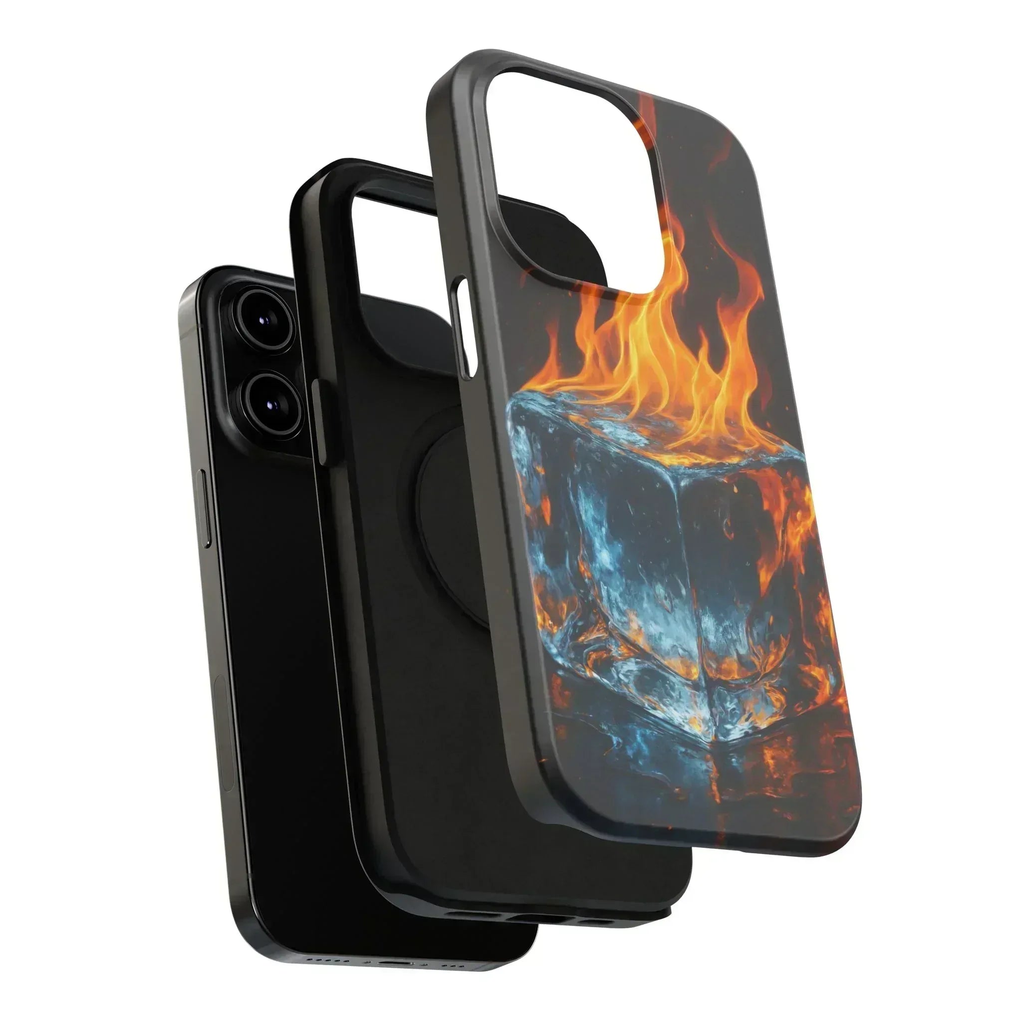 Flame Ice Phone Case for iPhone 12-16 and Galaxy S21-S22 - KARARMDESIGN