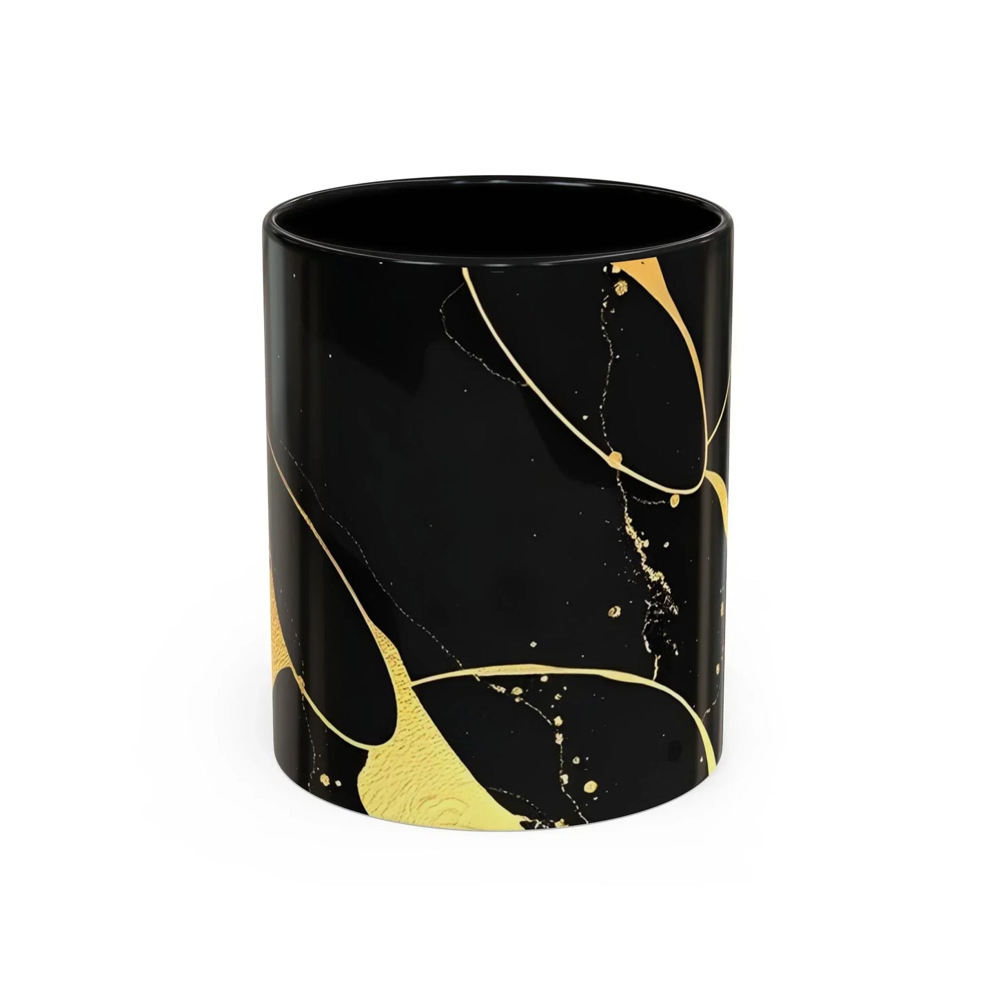Luxurious Black & Gold Abstract Elegant Ceramic Coffee Mug 11oz - KarArmDesign