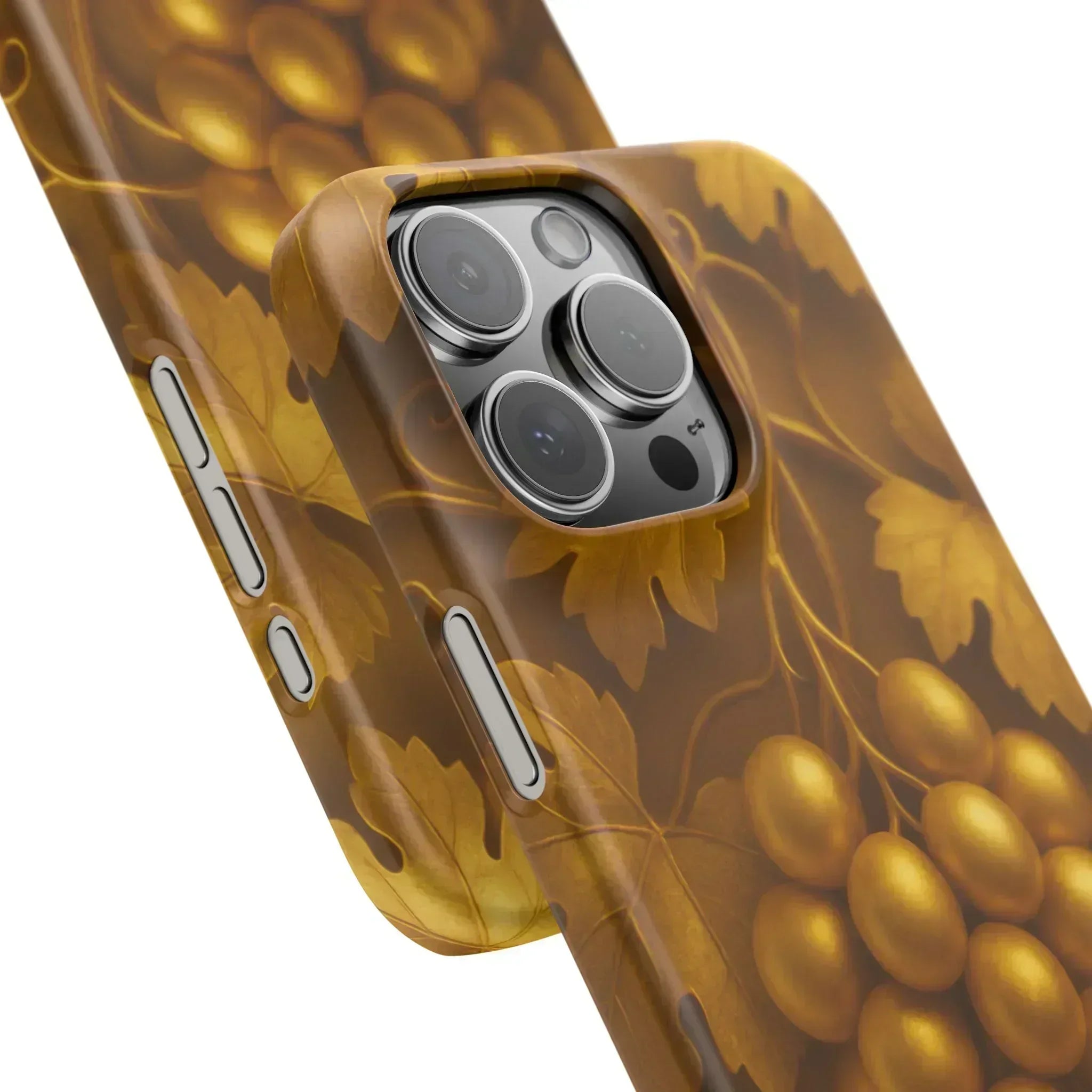 Golden Grapes Phone Case for iPhone 8–16 - KARARMDESIGN