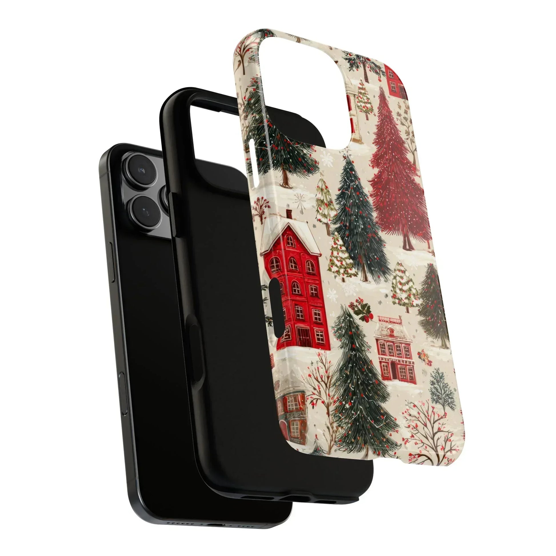 Cozy Winter Village Phone Case for iPhone 11-17 and Galaxy S10-S25 - KARARMDESIGN