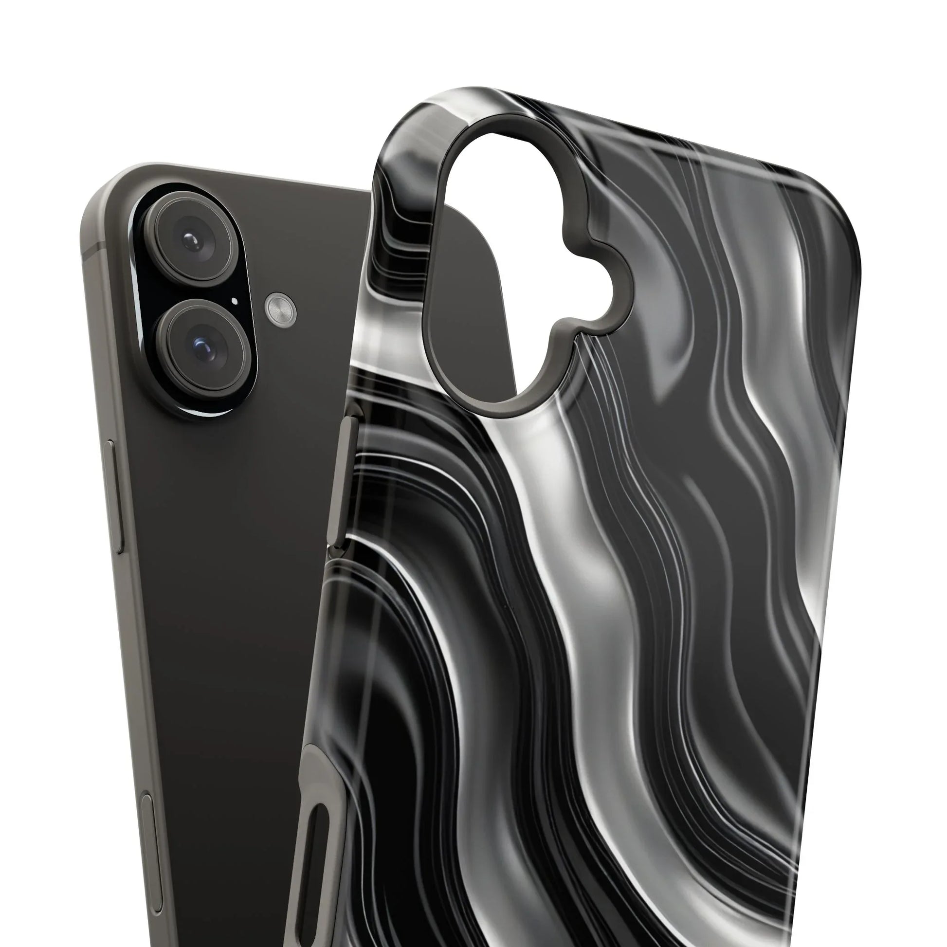 Wavy Illusion Marble Phone Case for iPhone 13-17 - KARARMDESIGN