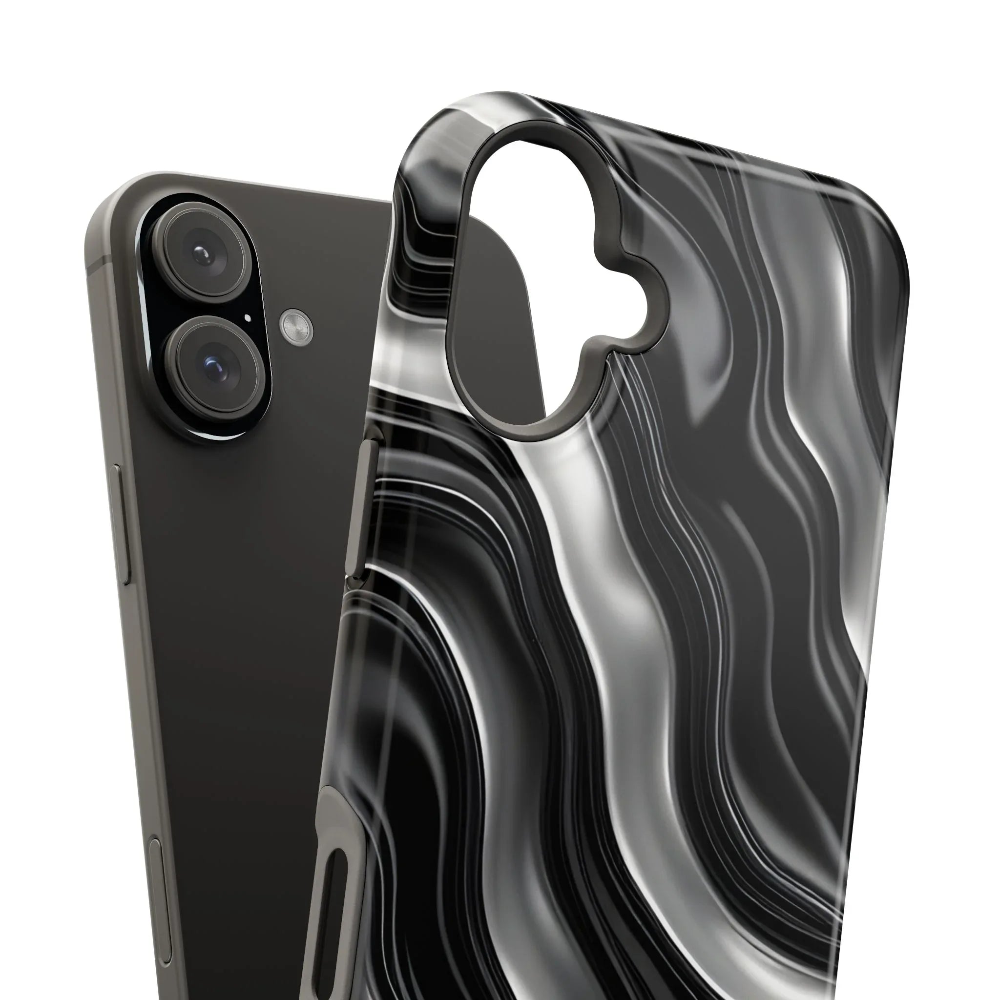 Wavy Illusion Marble Phone Case for iPhone 13-17 - KARARMDESIGN
