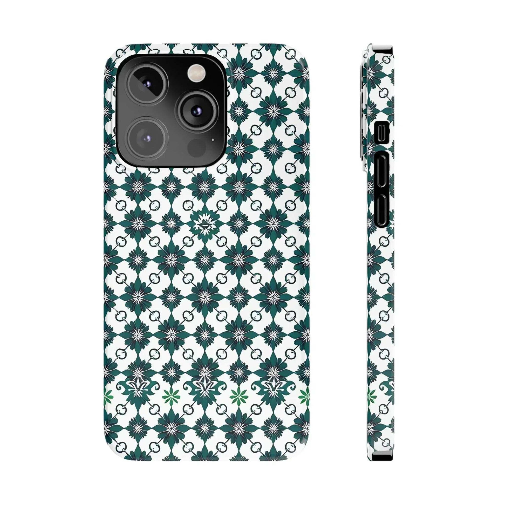 Elegant Geometric Pattern Phone Case for iPhone 11-17 - KARARMDESIGN
