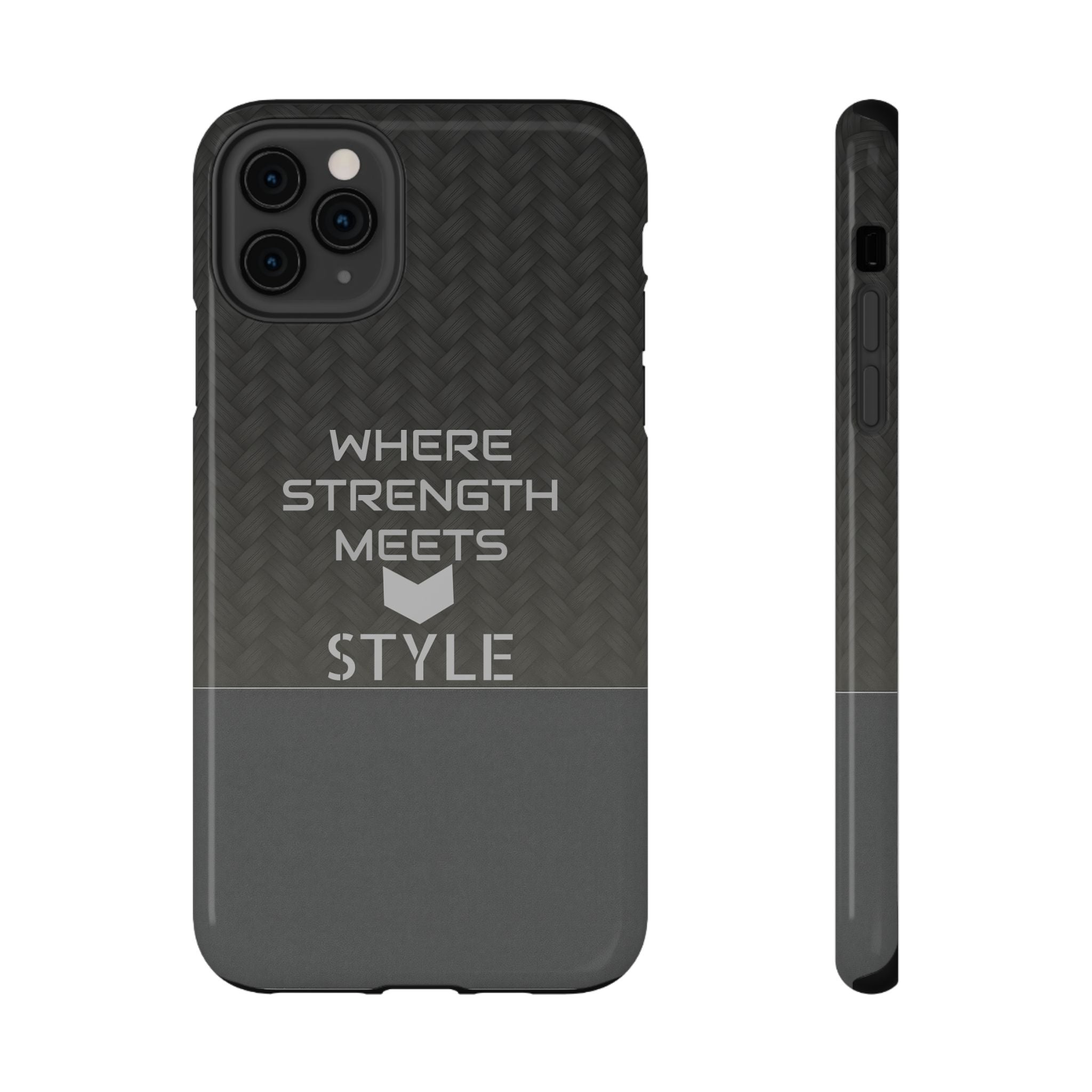 Gray Carbon Phone Case for iPhone 12-16 and Galaxy S21-S22