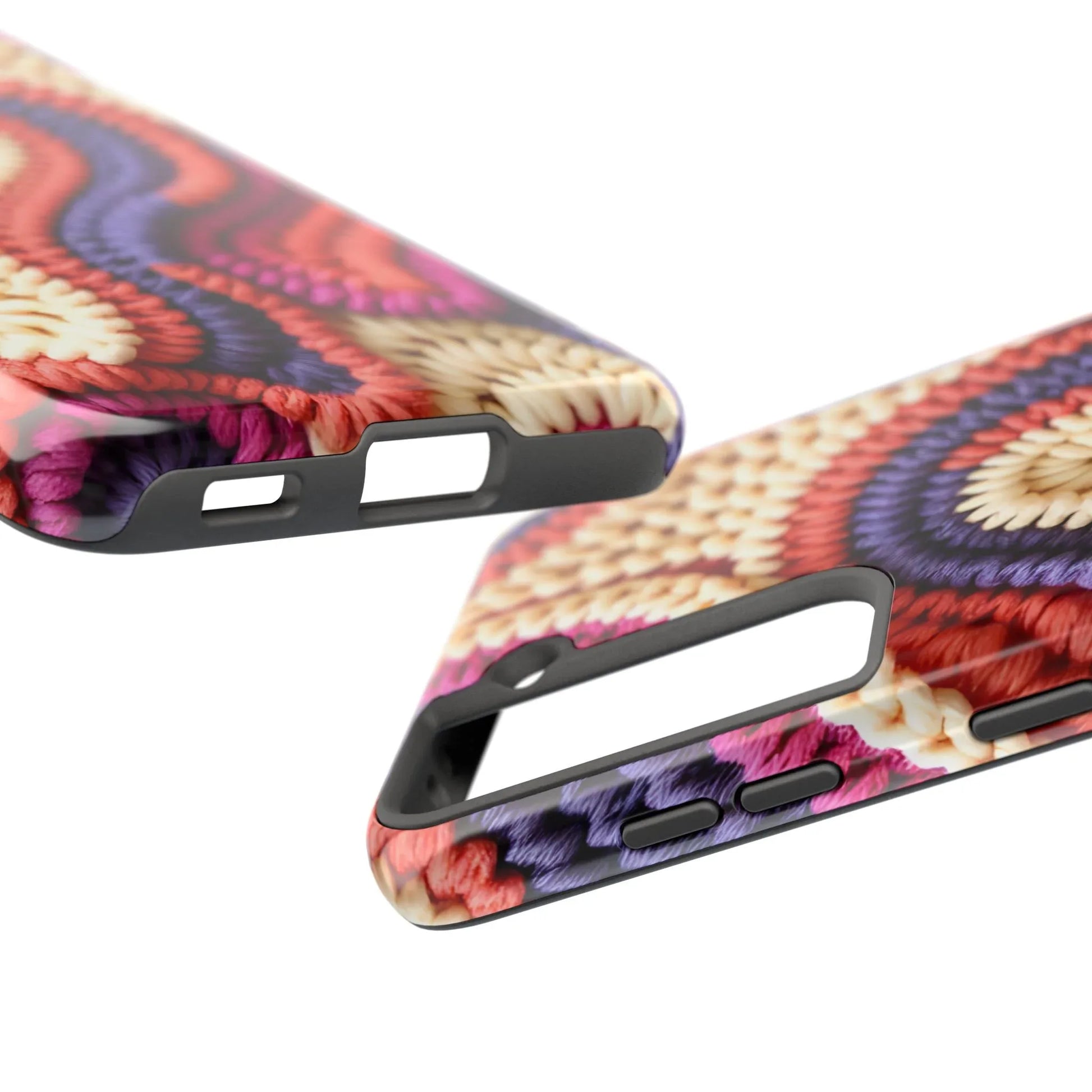 Handwoven Textile Art Phone Case for iPhone 11-17 and Galaxy S21-S25 - KARARMDESIGN