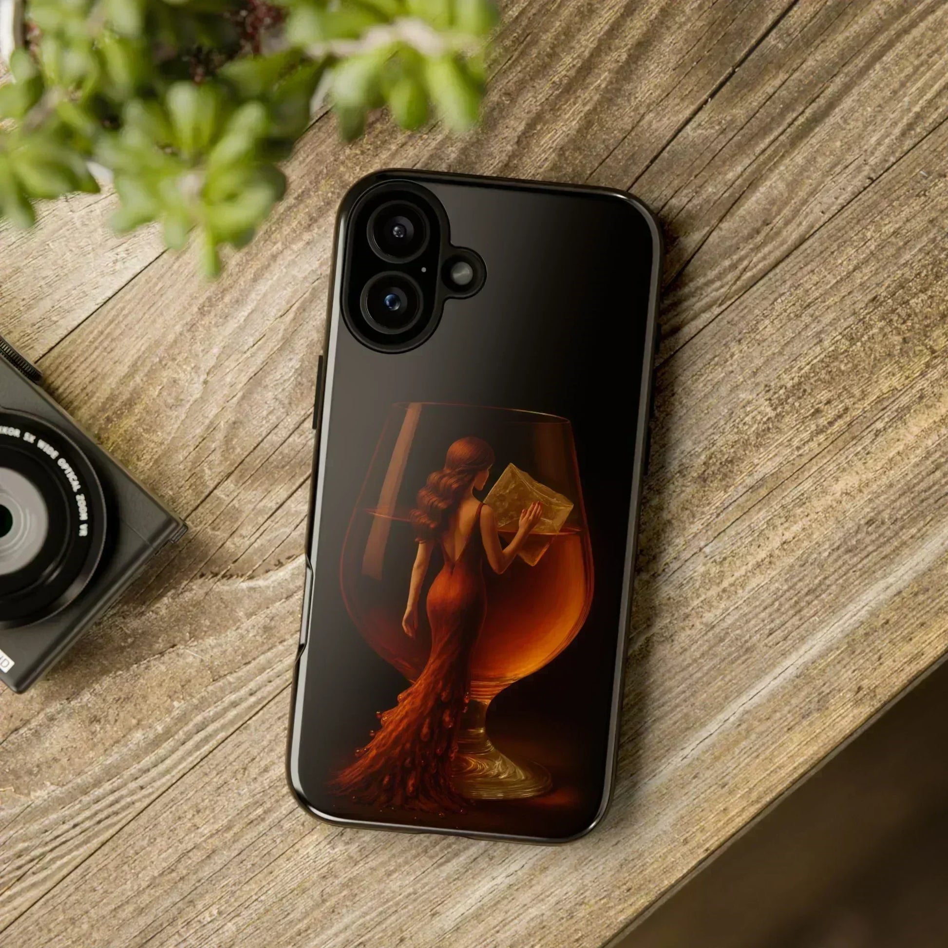 Elegant Midnight Lady Phone Case for iPhone 8-16 and Google Pixel up to 9 Models - KarArmDesign
