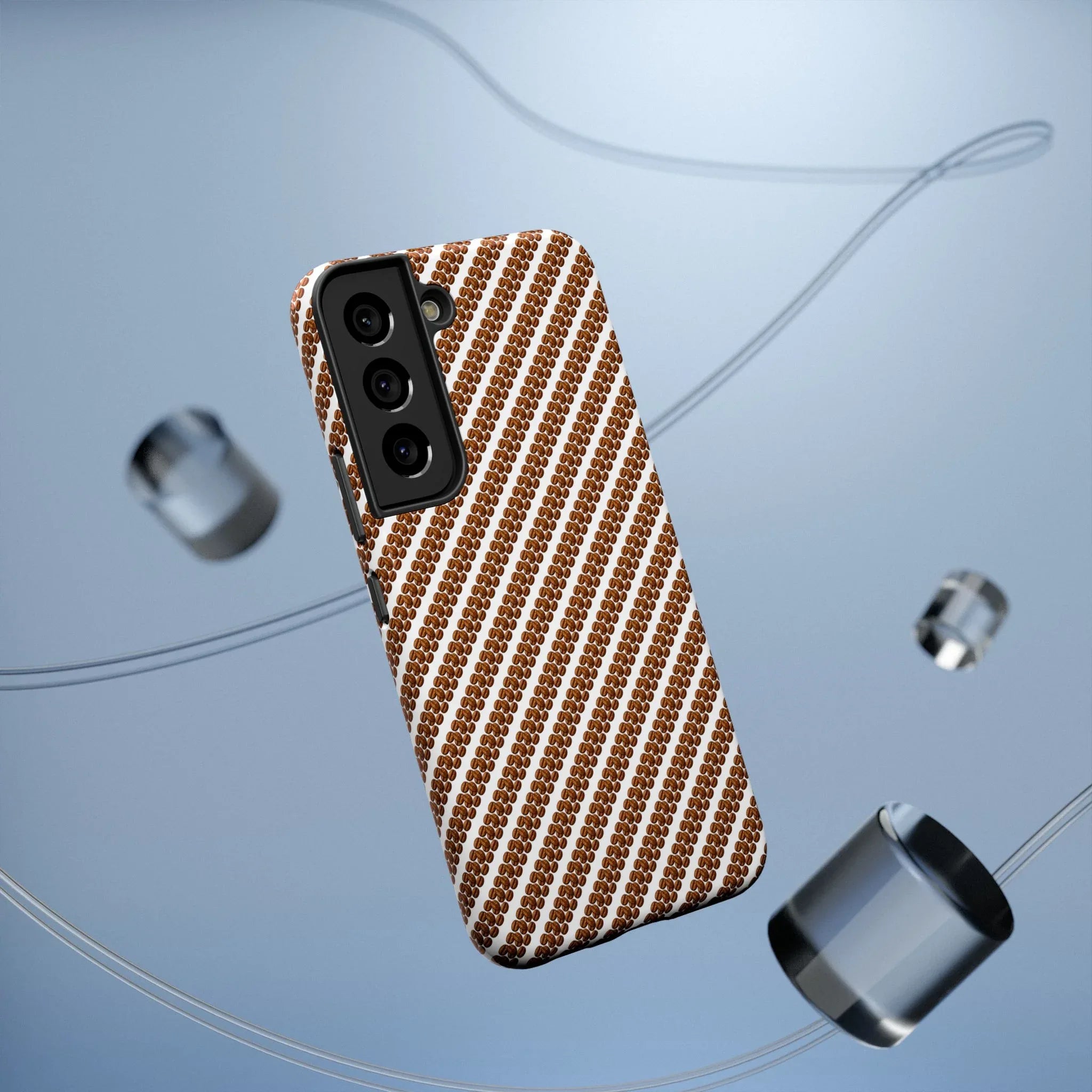 Stylish Coffee Pattern Phone Case for iPhone 11–17 and Galaxy S21–S22 - KARARMDESIGN