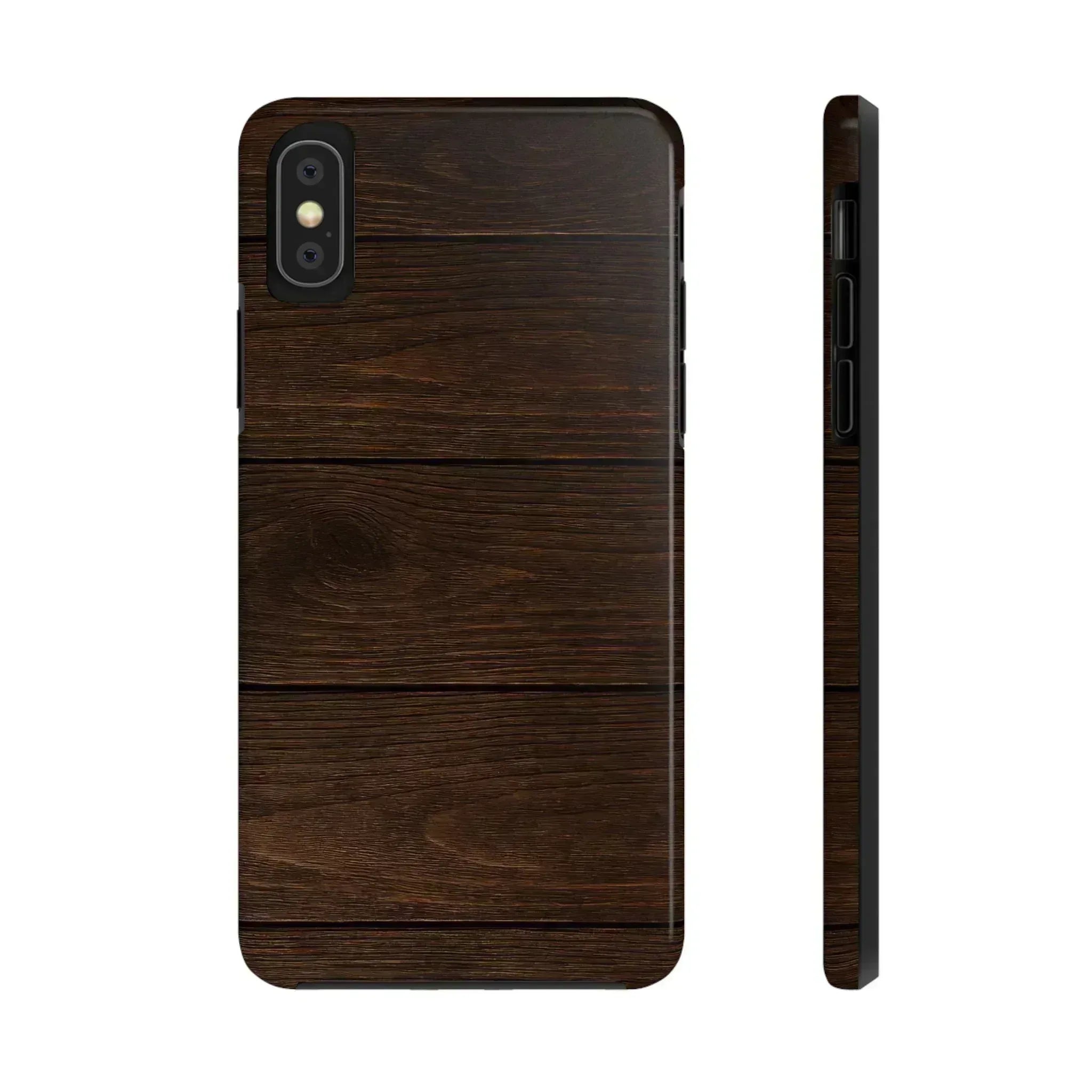 Dark Wood Grain Phone Case for iPhone and Galaxy - KARARMDESIGN
