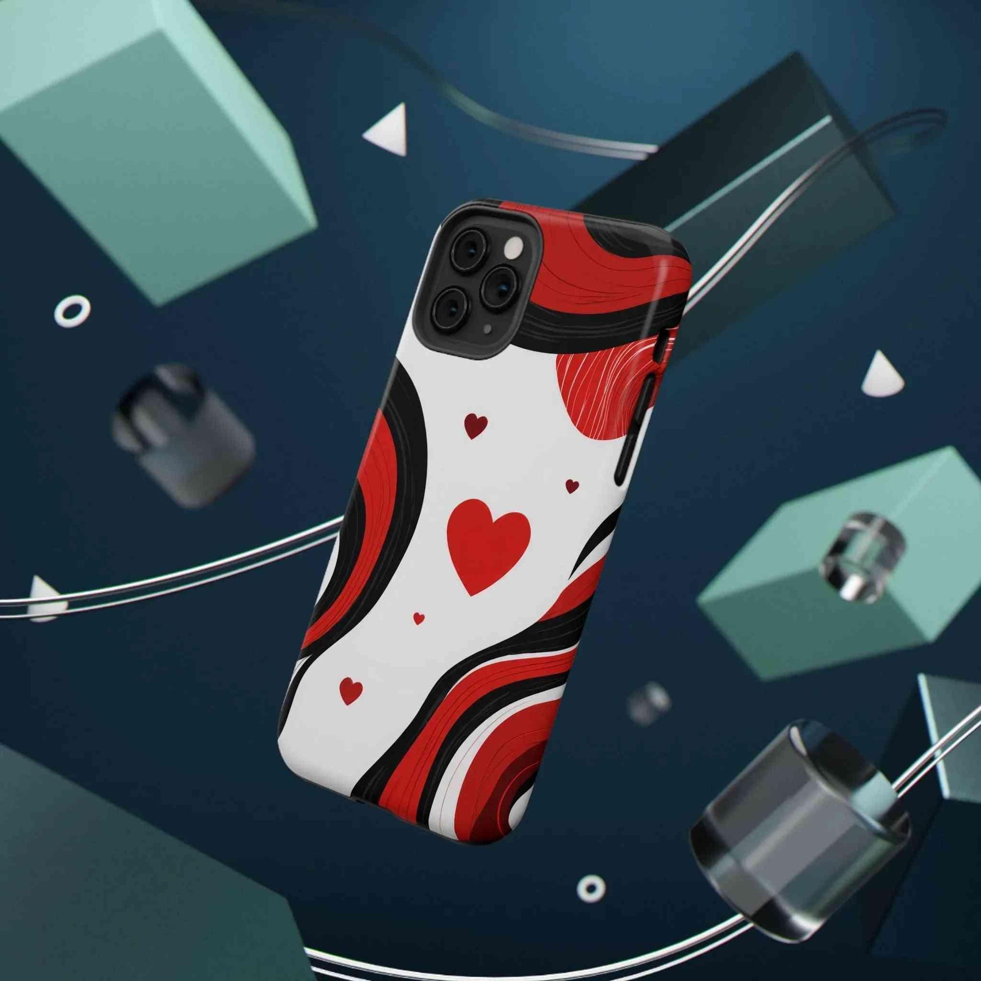 Red Romance Phone Case for iPhone 11-17 and Galaxy S21-S22 - KARARMDESIGN
