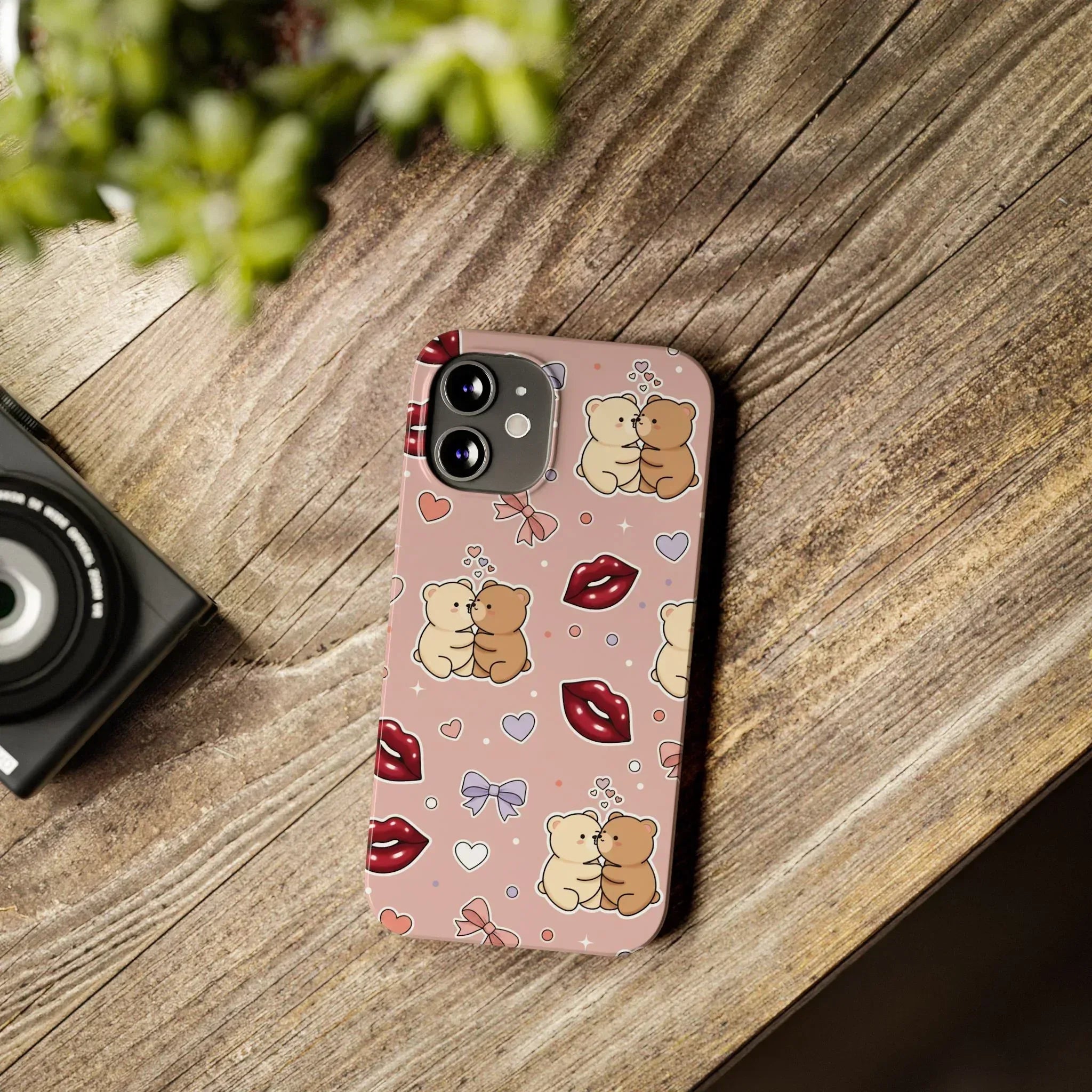 Bear Hug Bliss Phone Case for iPhone 11-17 - KARARMDESIGN