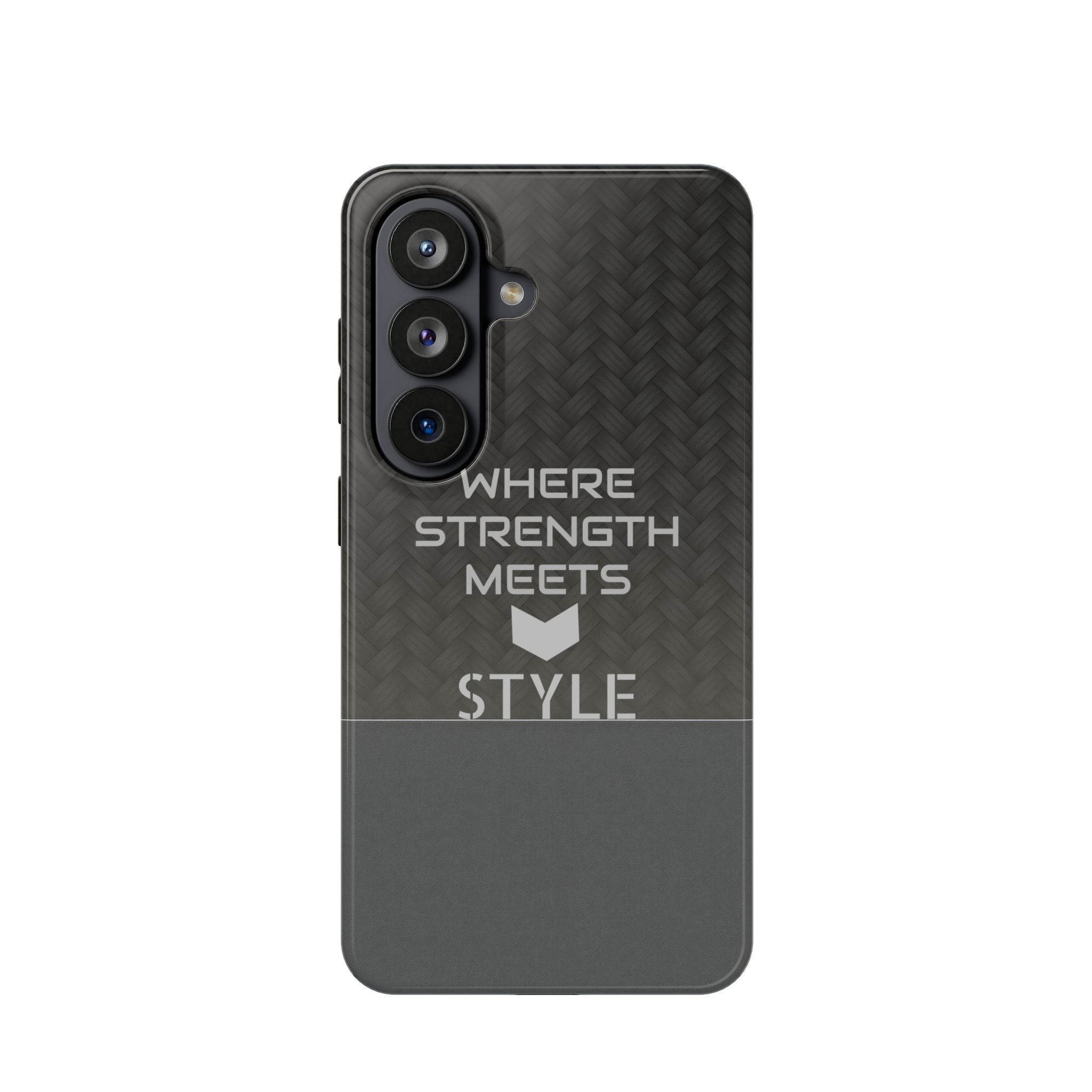 Gray Carbon Phone Case for iPhone 12-16 and Galaxy S21-S22