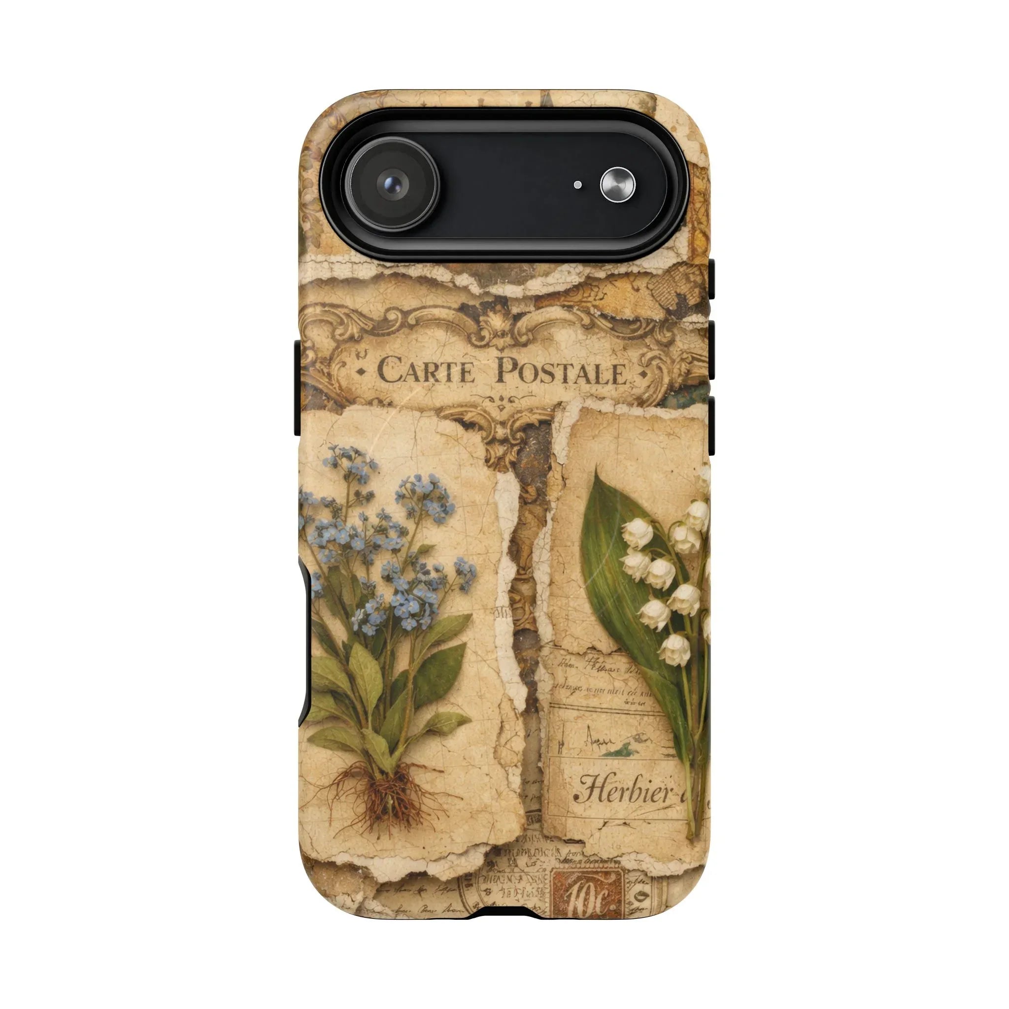 Vintage Botanical Postcard Phone Case for iPhone 13-17 - KARARMDESIGN