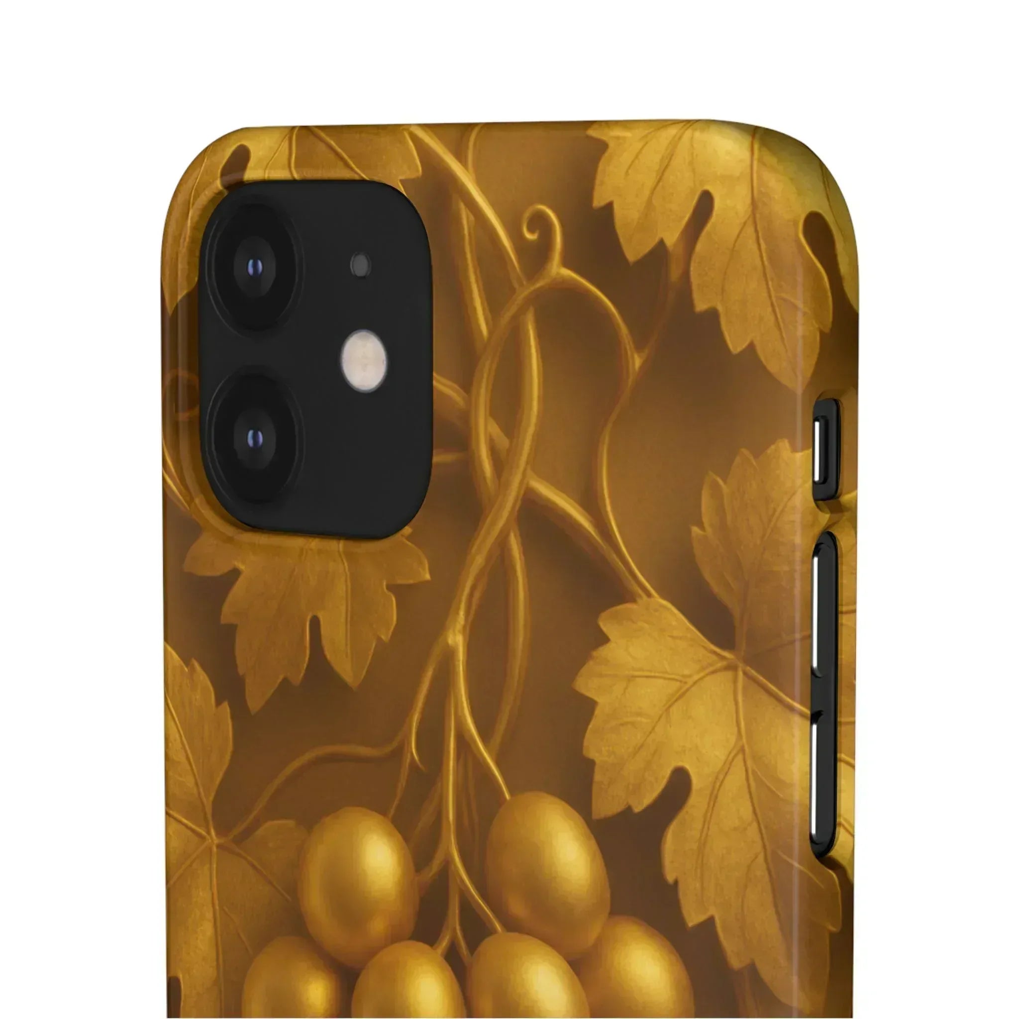 Golden Grapes Phone Case for iPhone 8–16 - KARARMDESIGN
