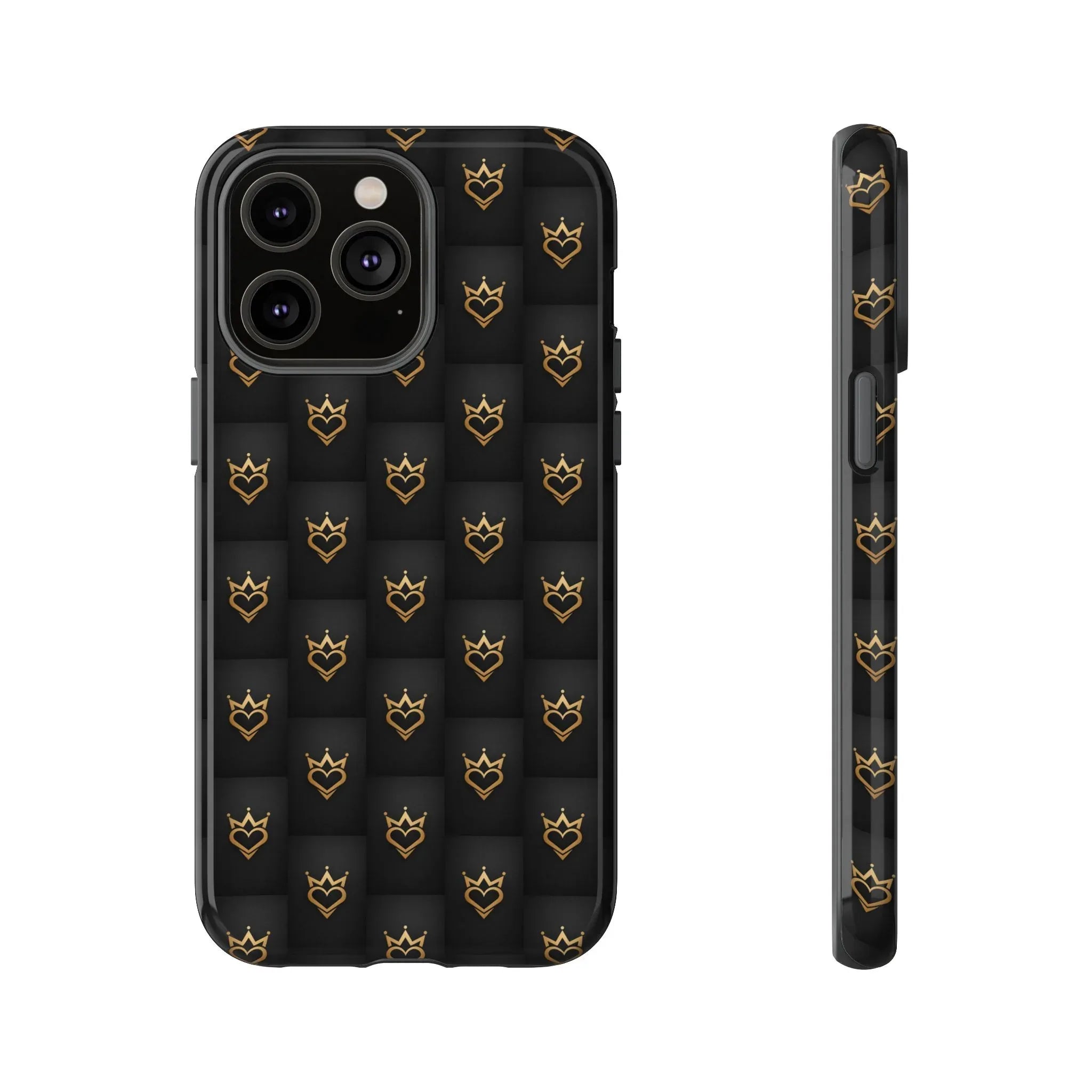 Crowned Heart Doodle Phone Case for iPhone 11-17 & Galaxy S10-S25 - KARARMDESIGN