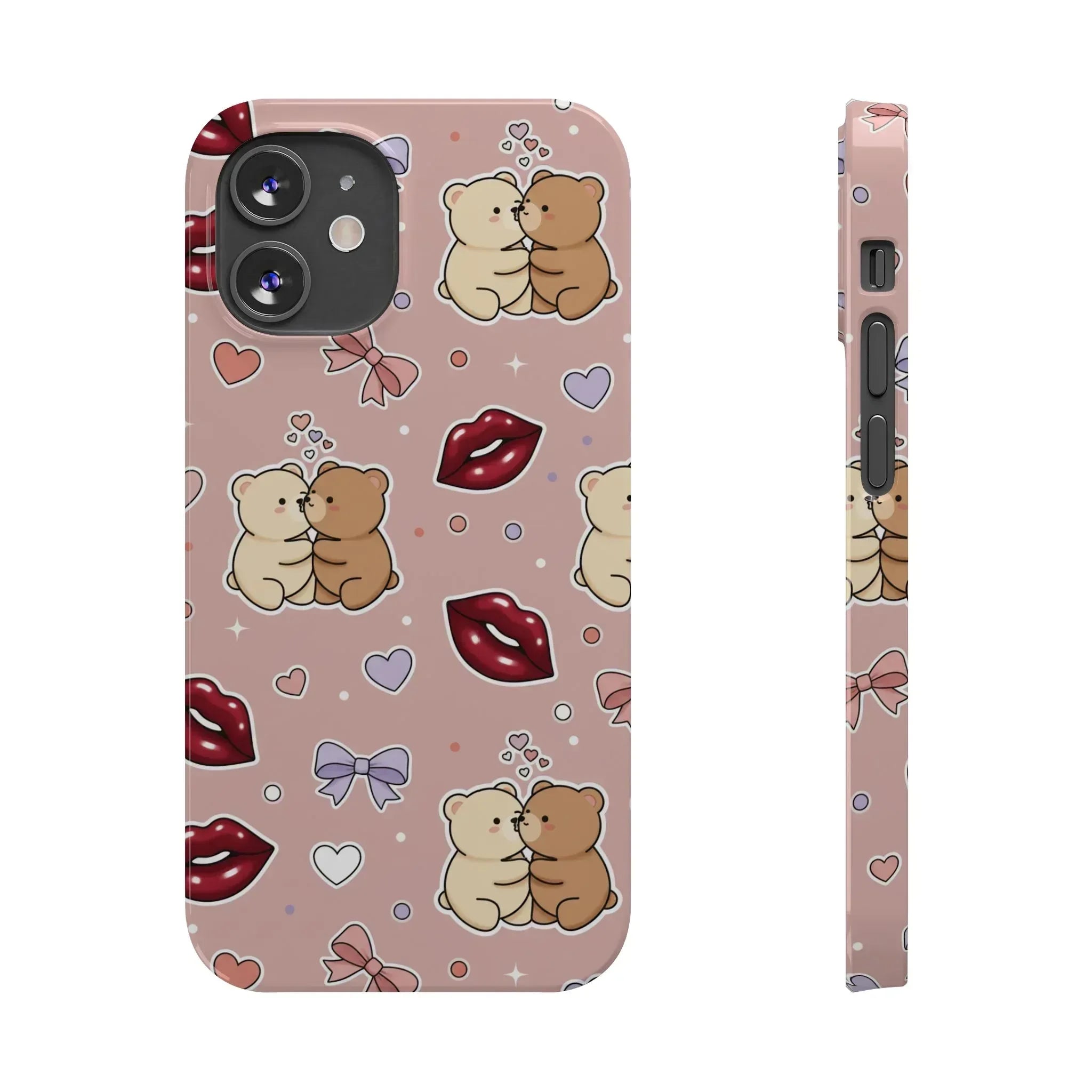 Bear Hug Bliss Phone Case for iPhone 11-17 - KARARMDESIGN