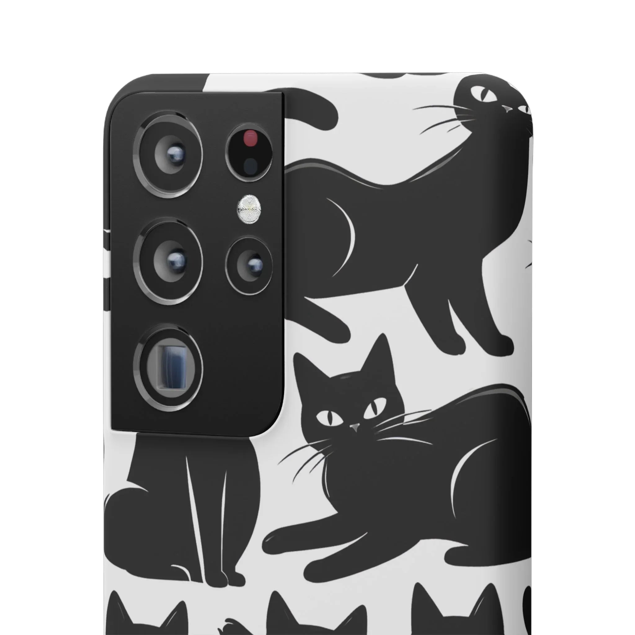 Black Cats Phone Case for iPhone 11-17 and Galaxy S20-S25 - KARARMDESIGN